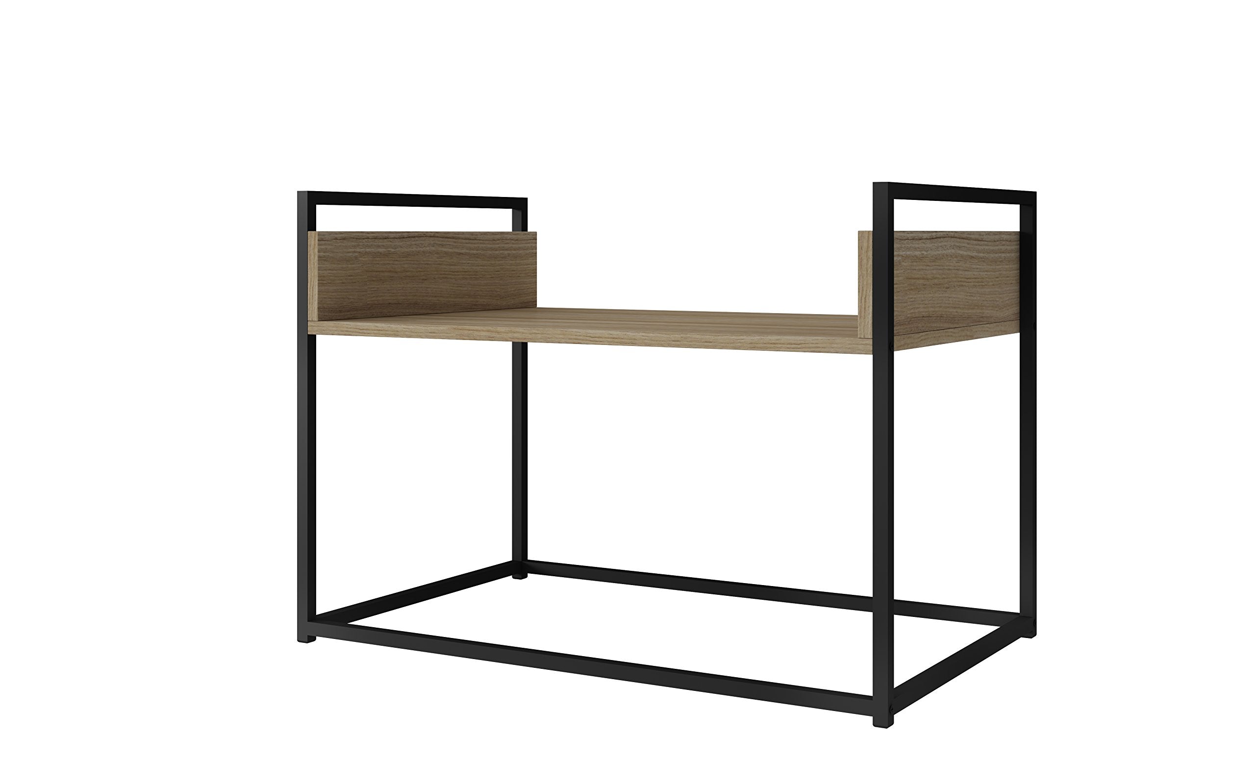 Ellis 27.76 Coffee Table in Dark Oak and Black