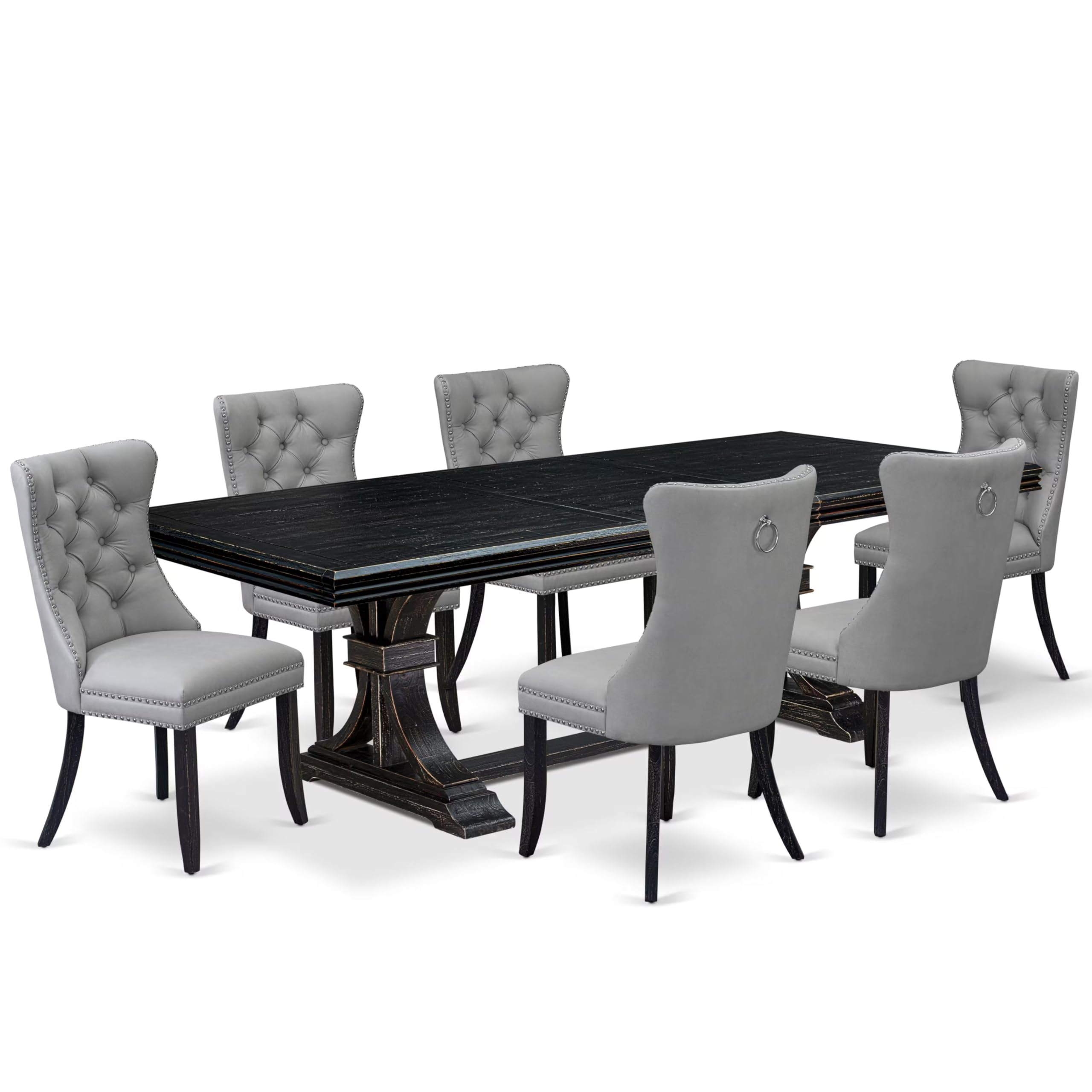 7 piece modern kitchen table set a kitchen table and 6 parson Chairs
