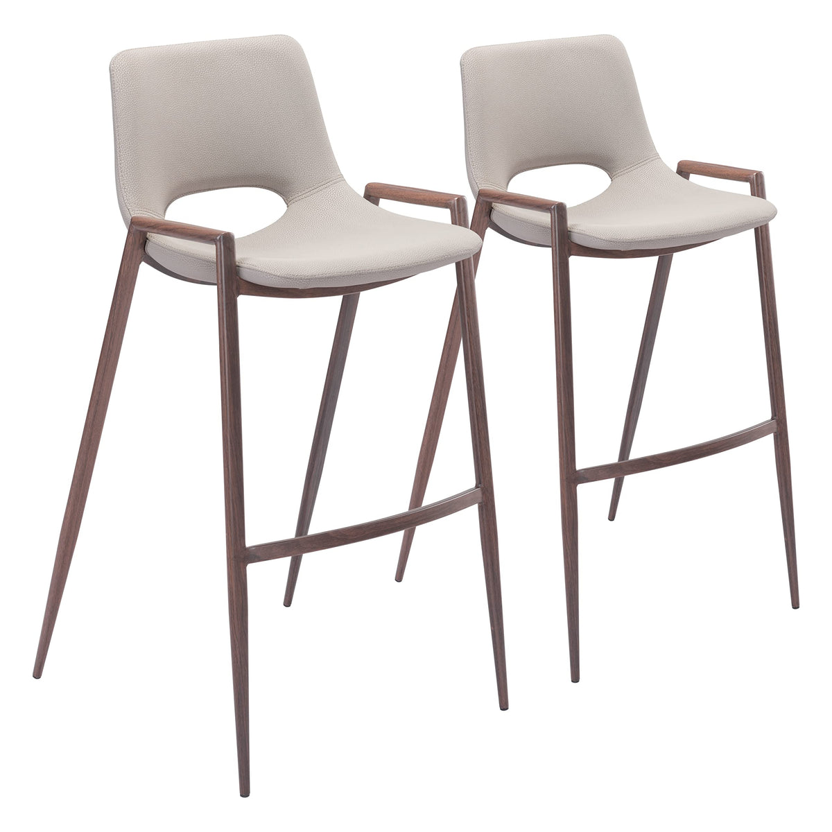 Desi Bar Chair (Set Of 2) Beige