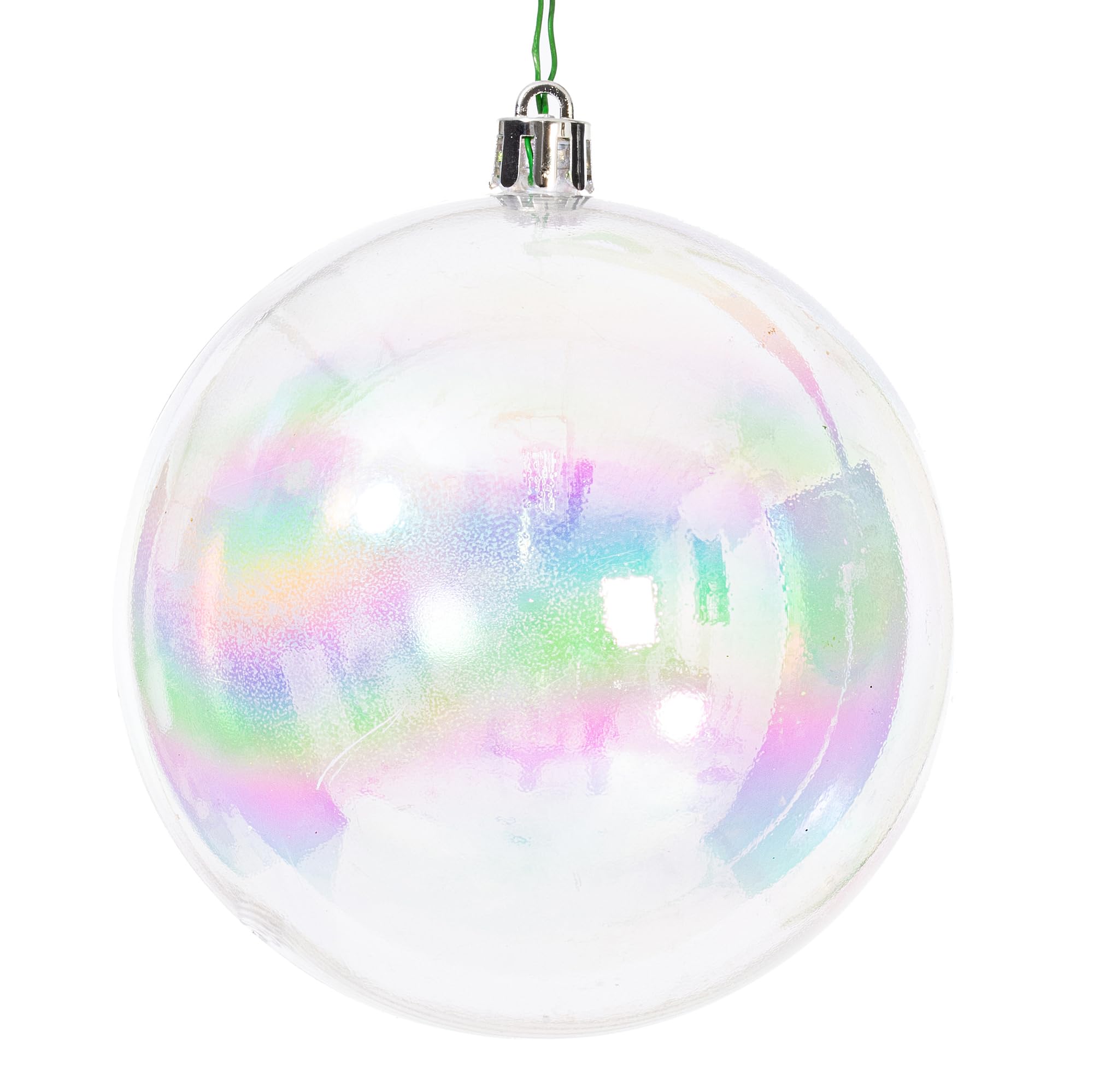 Casafoyer  4” Clear Iridescent Ball Drilled 6/Bag - N591000D - (Pack Of 2)