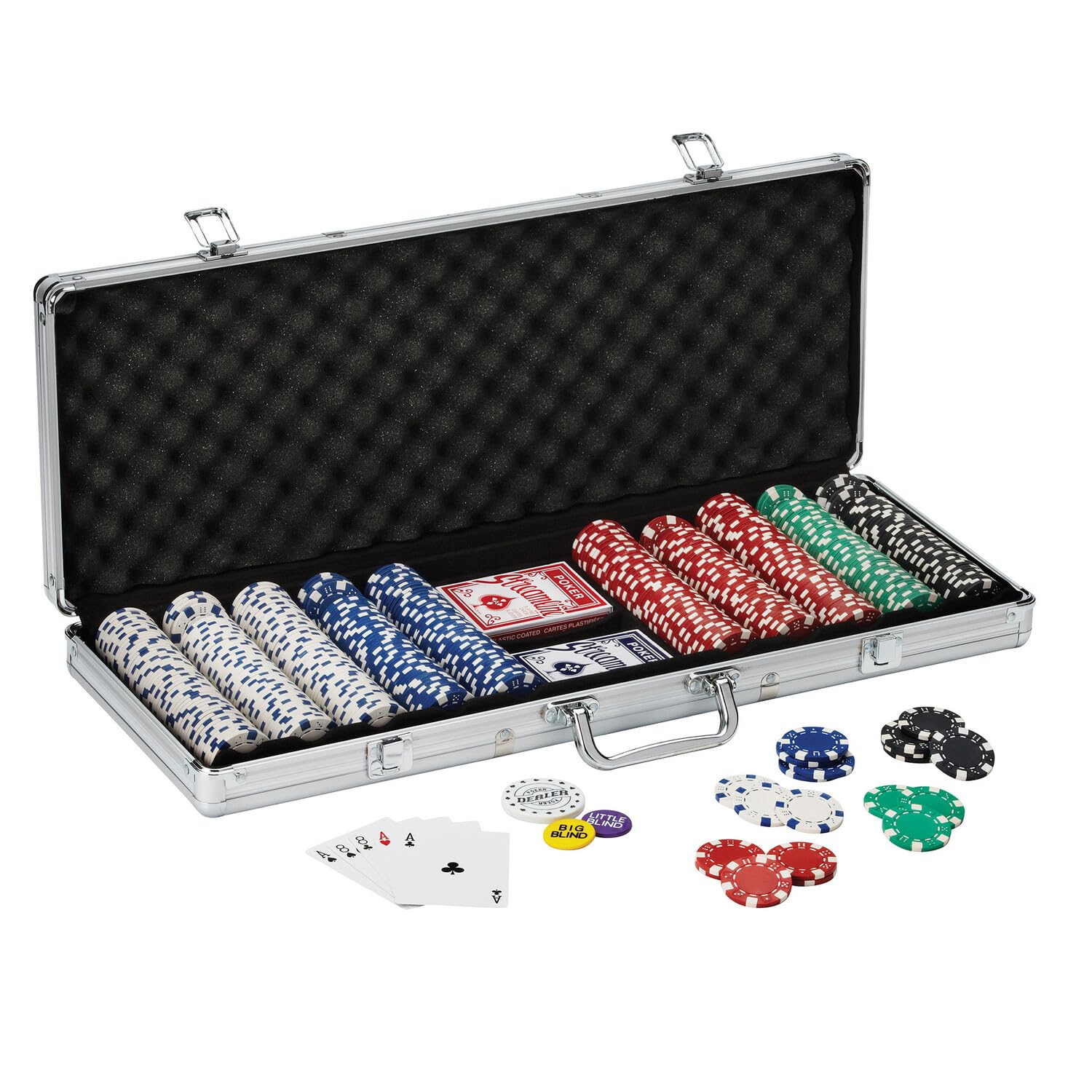 Fat Cat 500Ct Texas HoldEm Dice Poker Chip Set