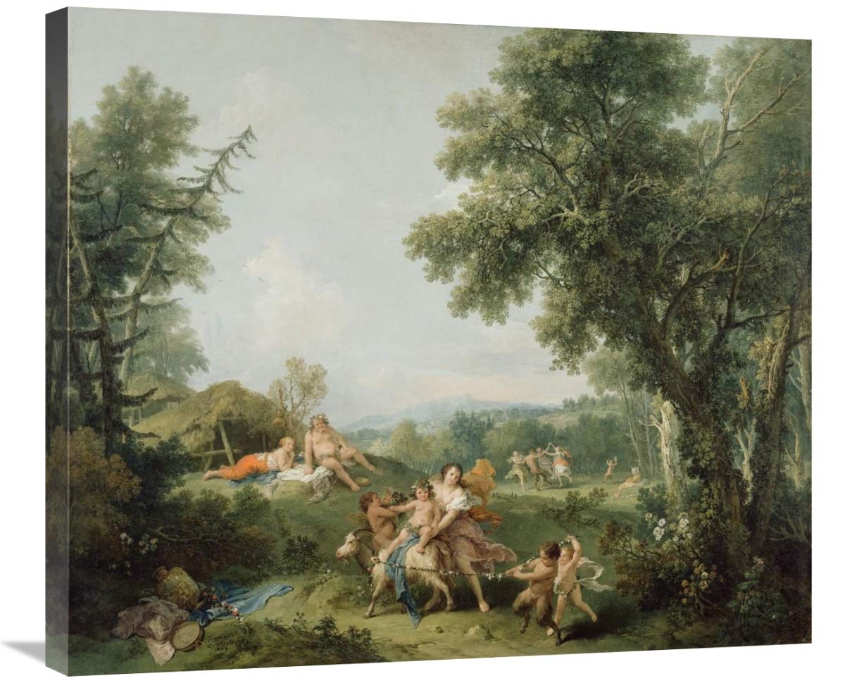 Landscape with the Education of Bacchus-Canvas Art-30x25.8”