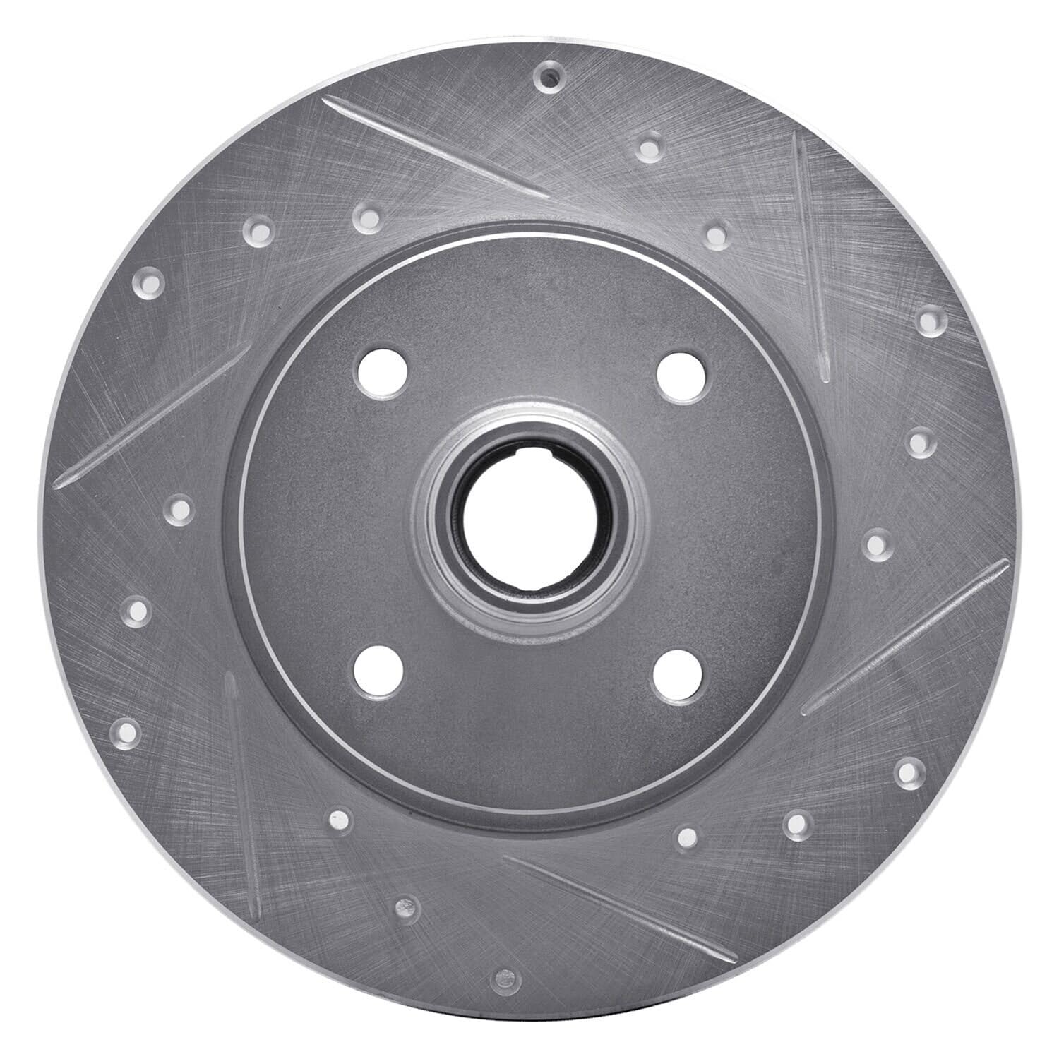 R1 Concepts Brake Rotor Drilled and Slotted Silver EDZ-02004R