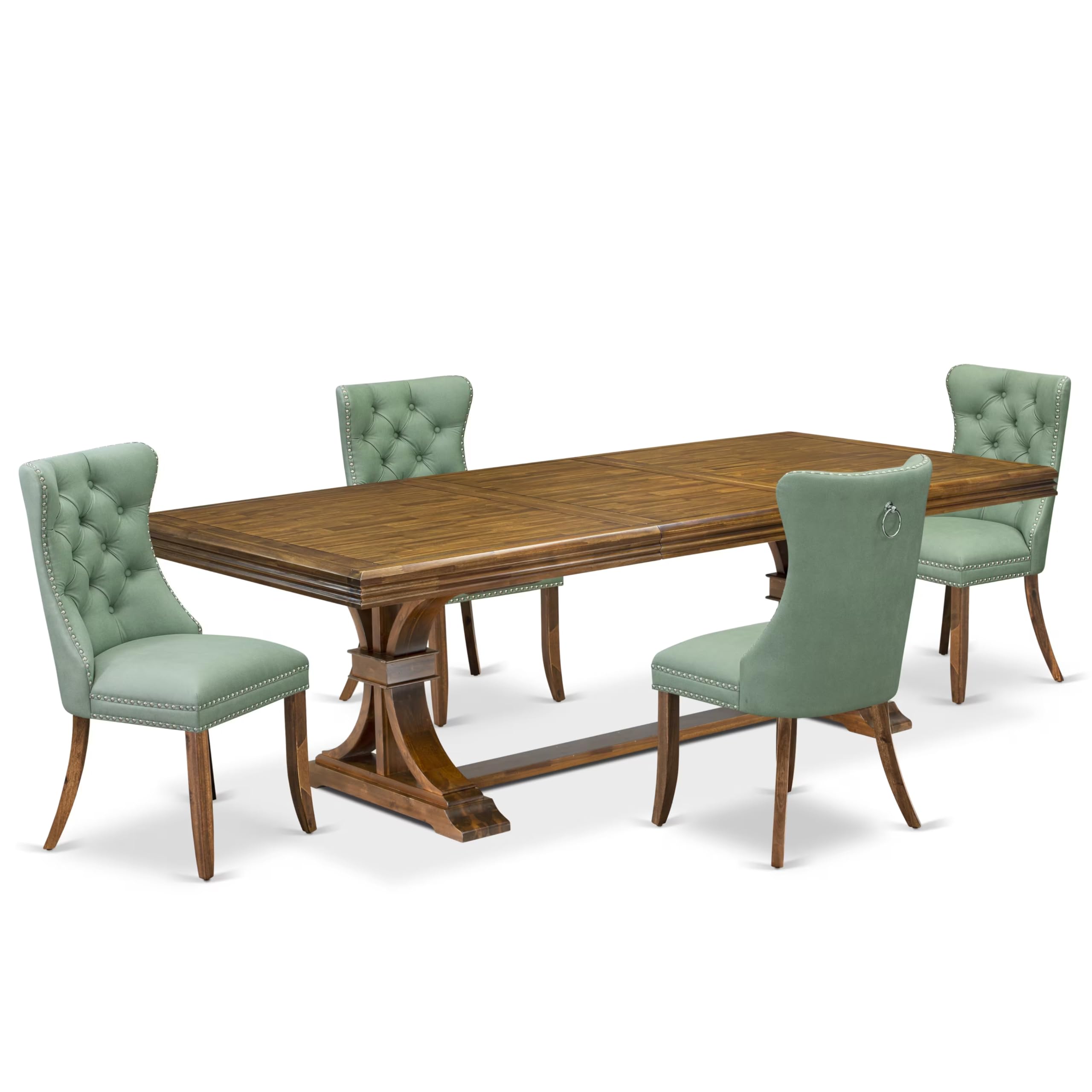 5 piece Kitchen Table Set includes a Dining Table and 4 Modern Dining Chairs