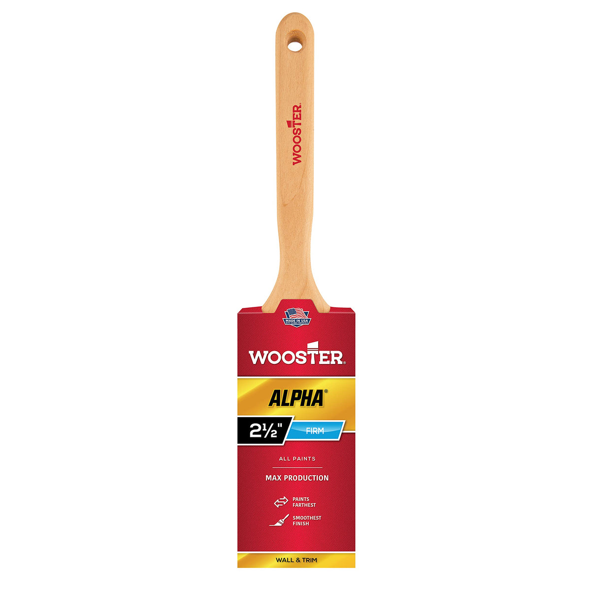 Wooster Brush 4232-2 1/2, 2-1/2 Firm Sash Brush, Multicolor
