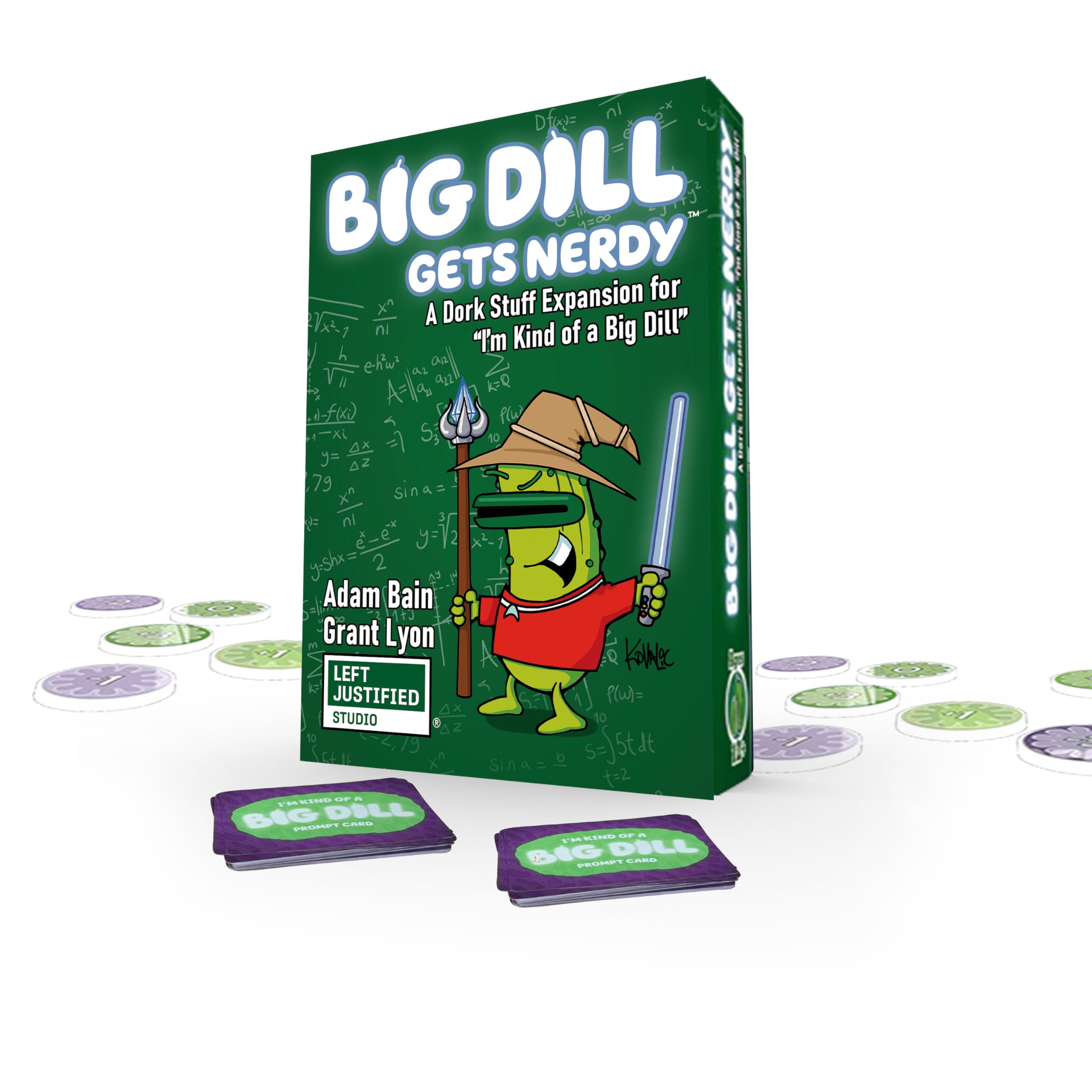 Left Justified A Big Dill Gets Nerdy  Fun Card Game for Family Nights, Teens, Adults & Kids  Mind-Challenging Prompts with Bluffing & Exaggeration  Easy Play, for Friends & Family