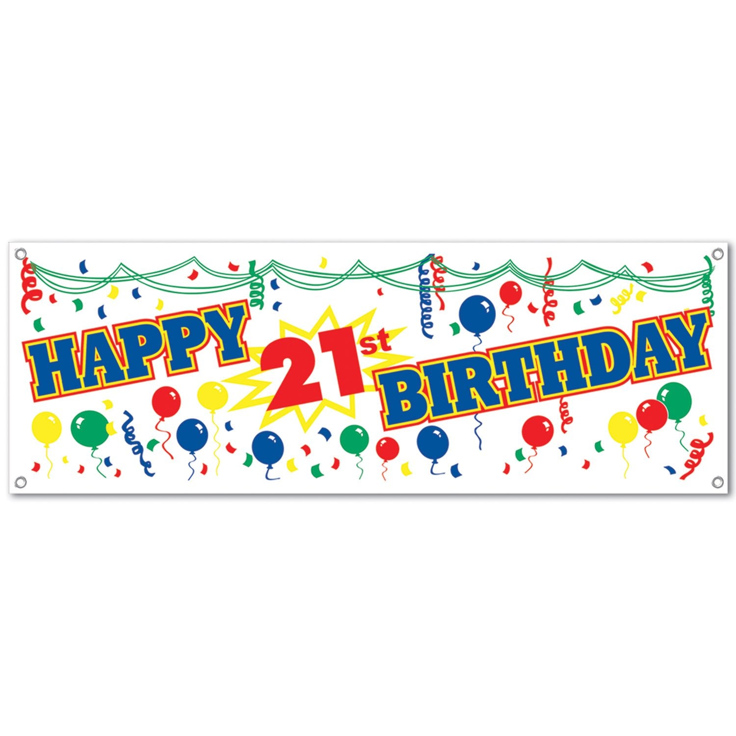 Happy  21st  Birthday Sign Banner