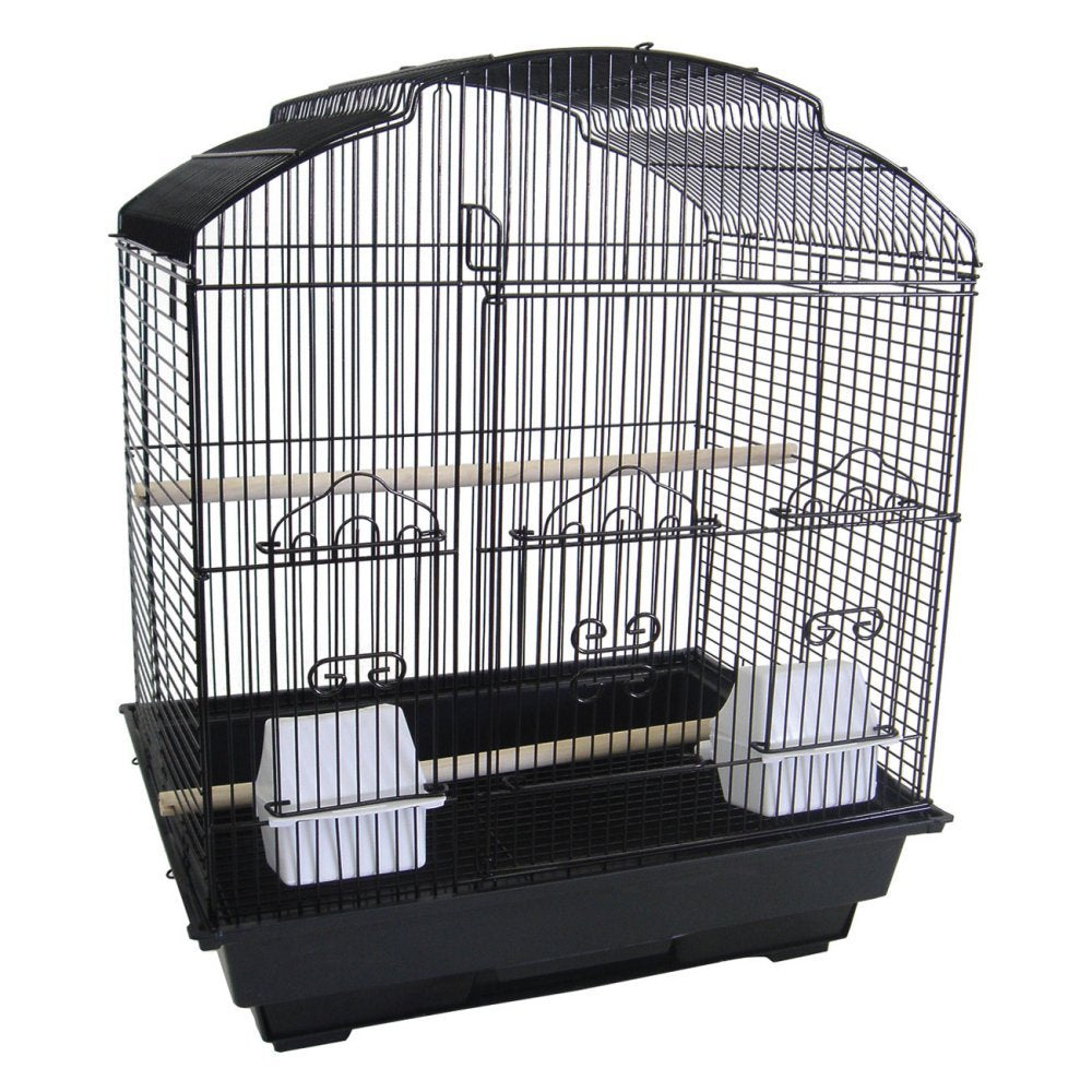 5804 3/8 Bar Spacing ShellTop Small Bird Cage - 18″x14″ In Black