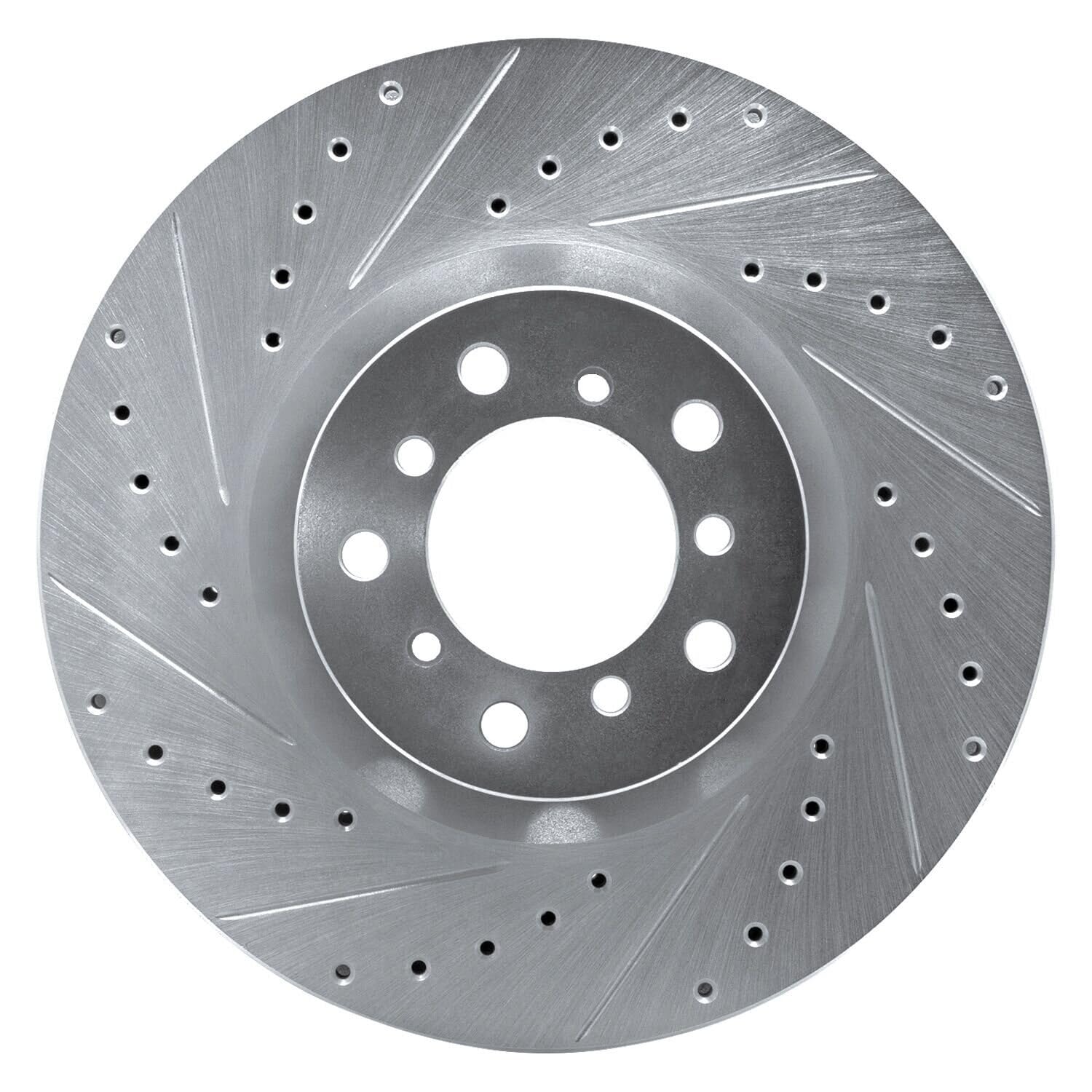 R1 Concepts Brake Rotor Drilled and Slotted Silver EDZ-31057D