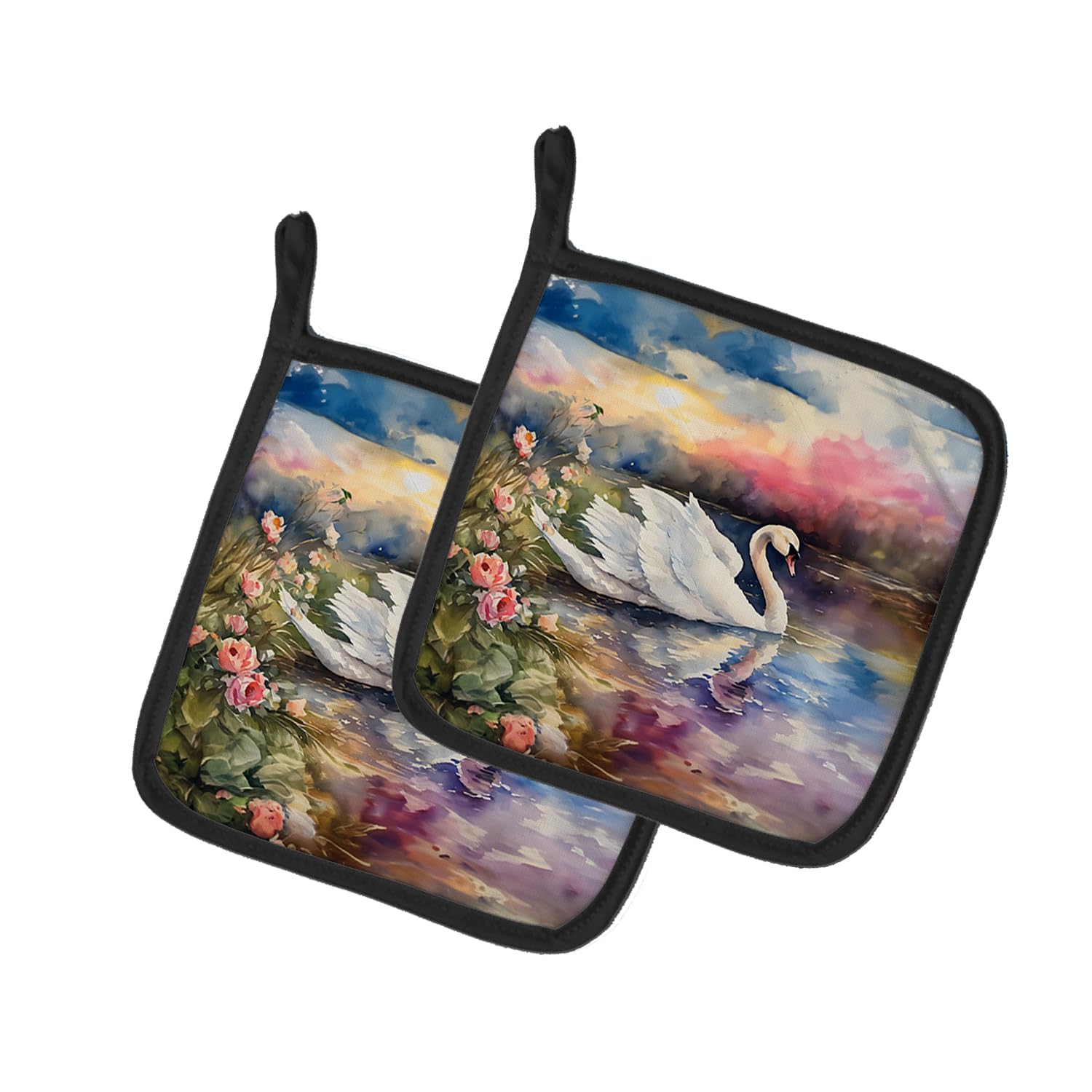 Swan Pair of Pot Holders