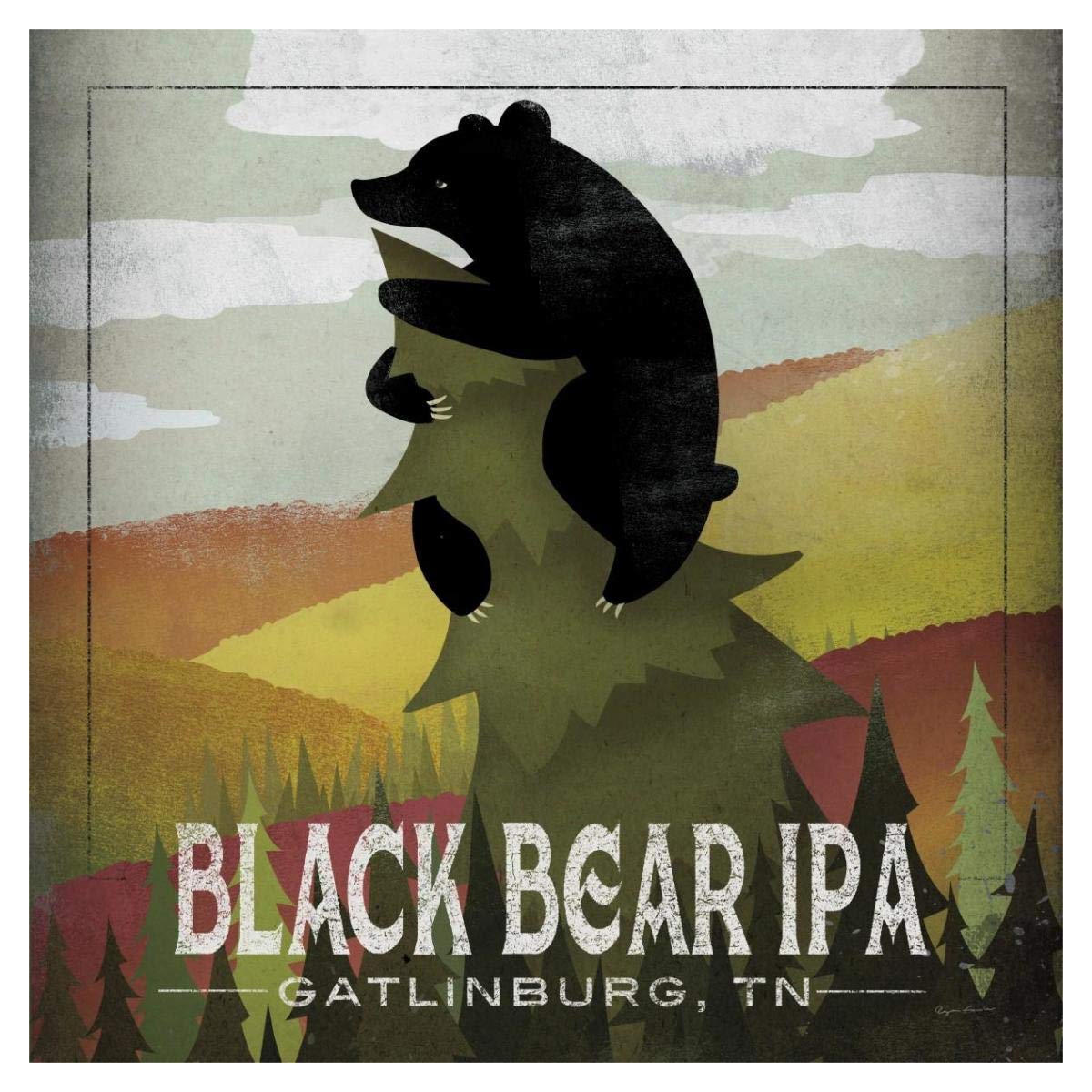 Leaf Peeper Black Bear IPA -Paper Art-38x38”