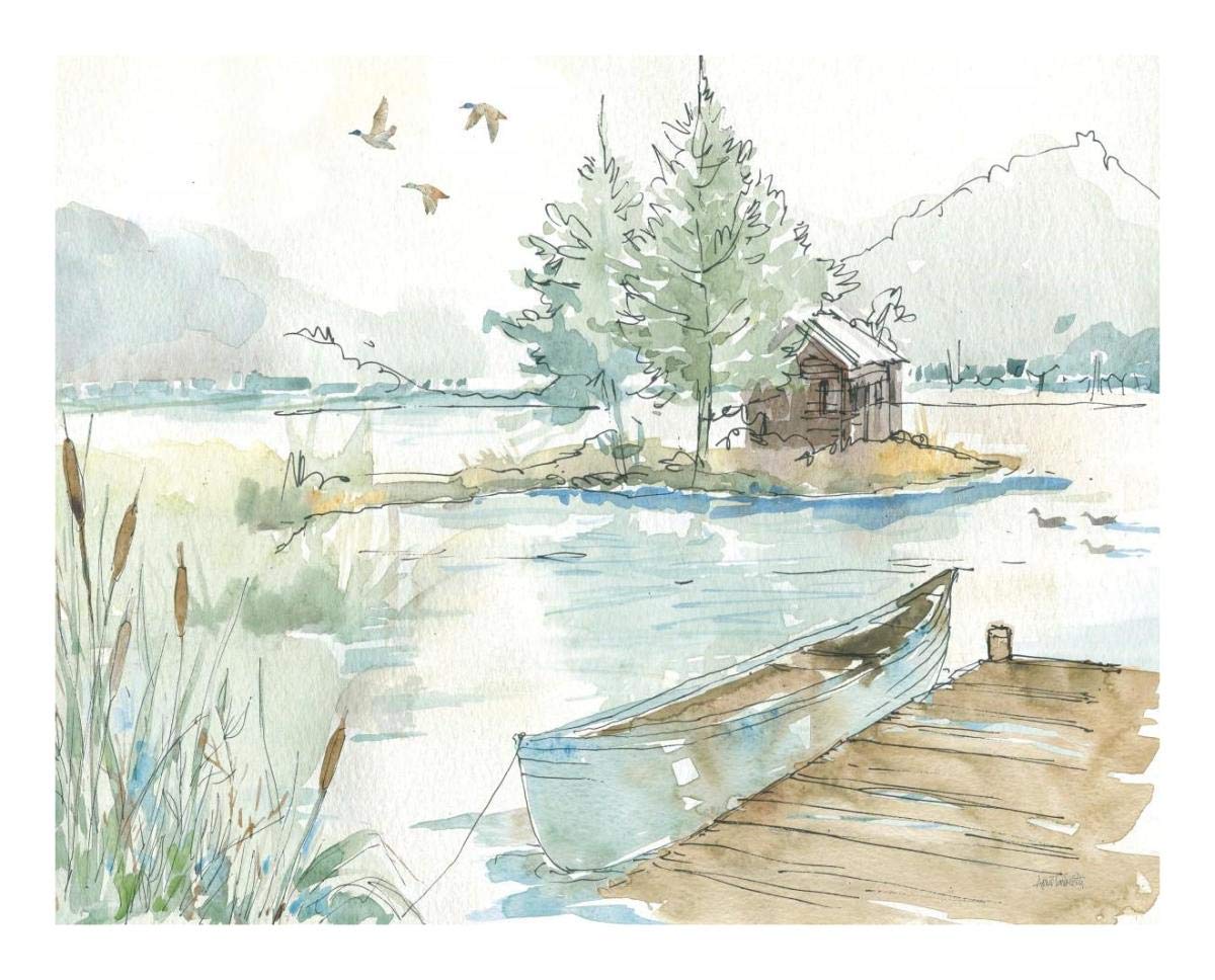 Lakehouse II -Paper Art-22x18”