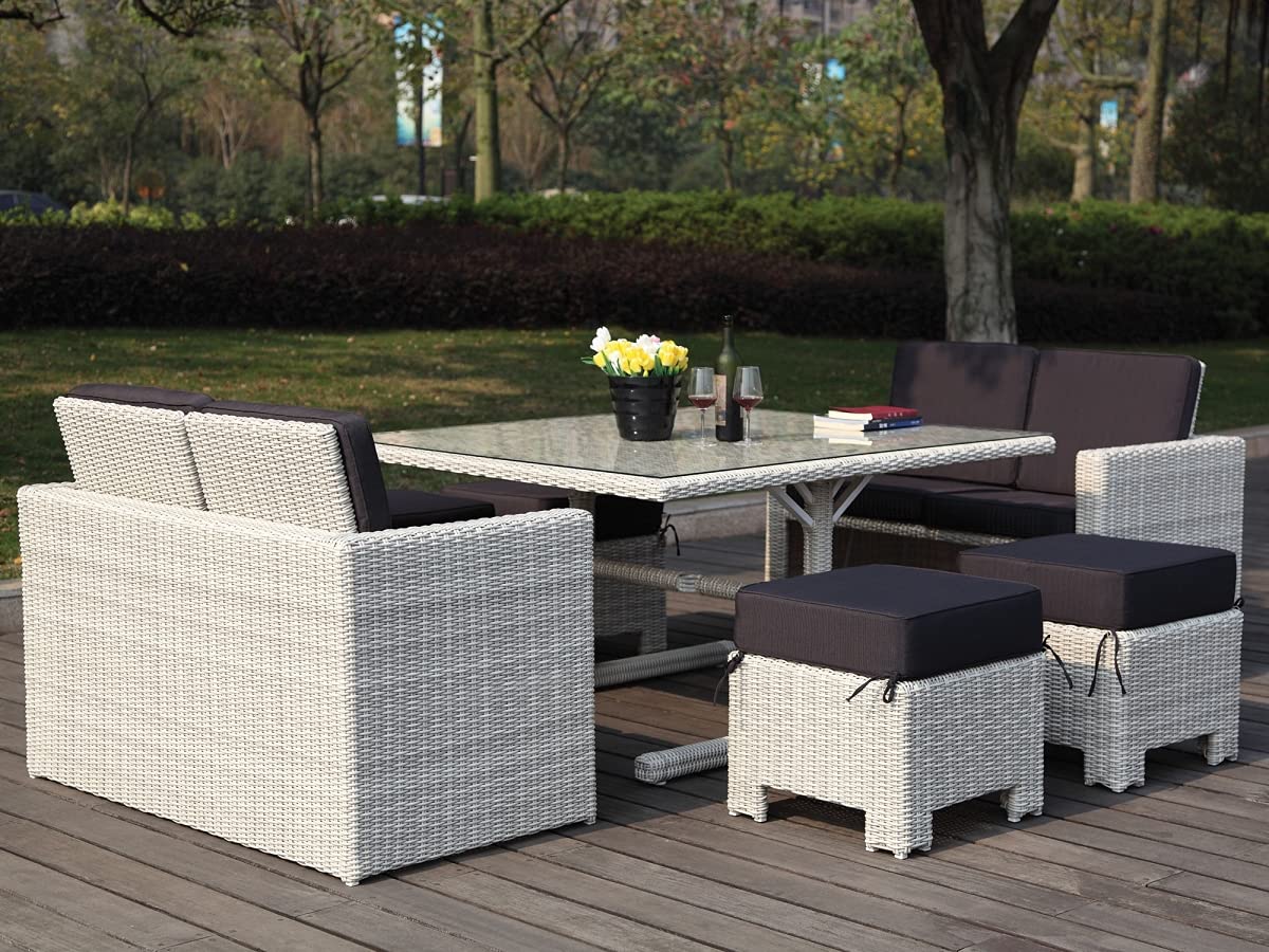 Robinson 7 pieces collection, Dining Table: 1pc Size: W51 D56" H30"..Top: tempered glass..Chair..."