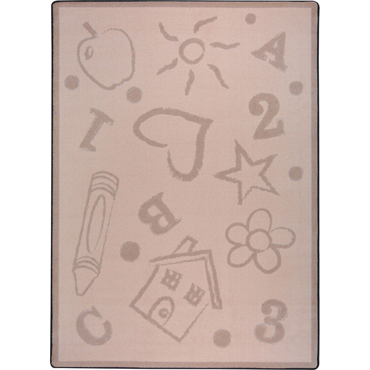Kids Art 109 x 132??area rug in color Beige