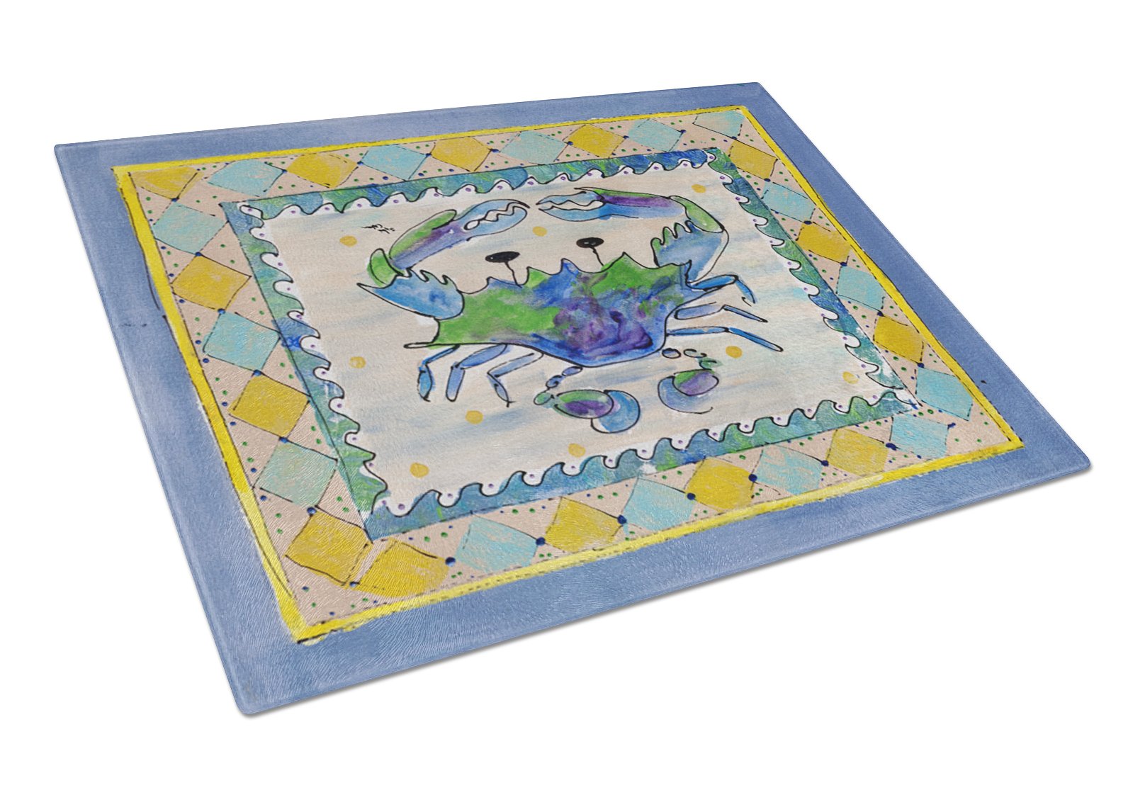 Crab Glass Cutting Board Large