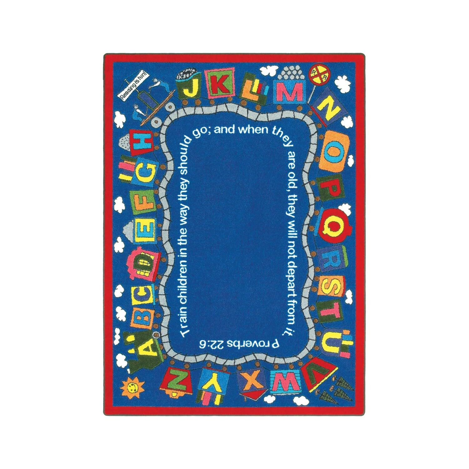 Bible Train 54 x 78??area rug in color Multi