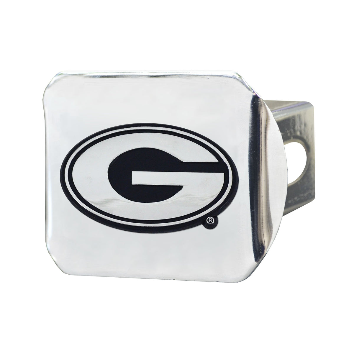 Fanmats - 14987 Ncaa University Of Georgia Bulldogs Chrome Hitch Cover, 3.4X4
