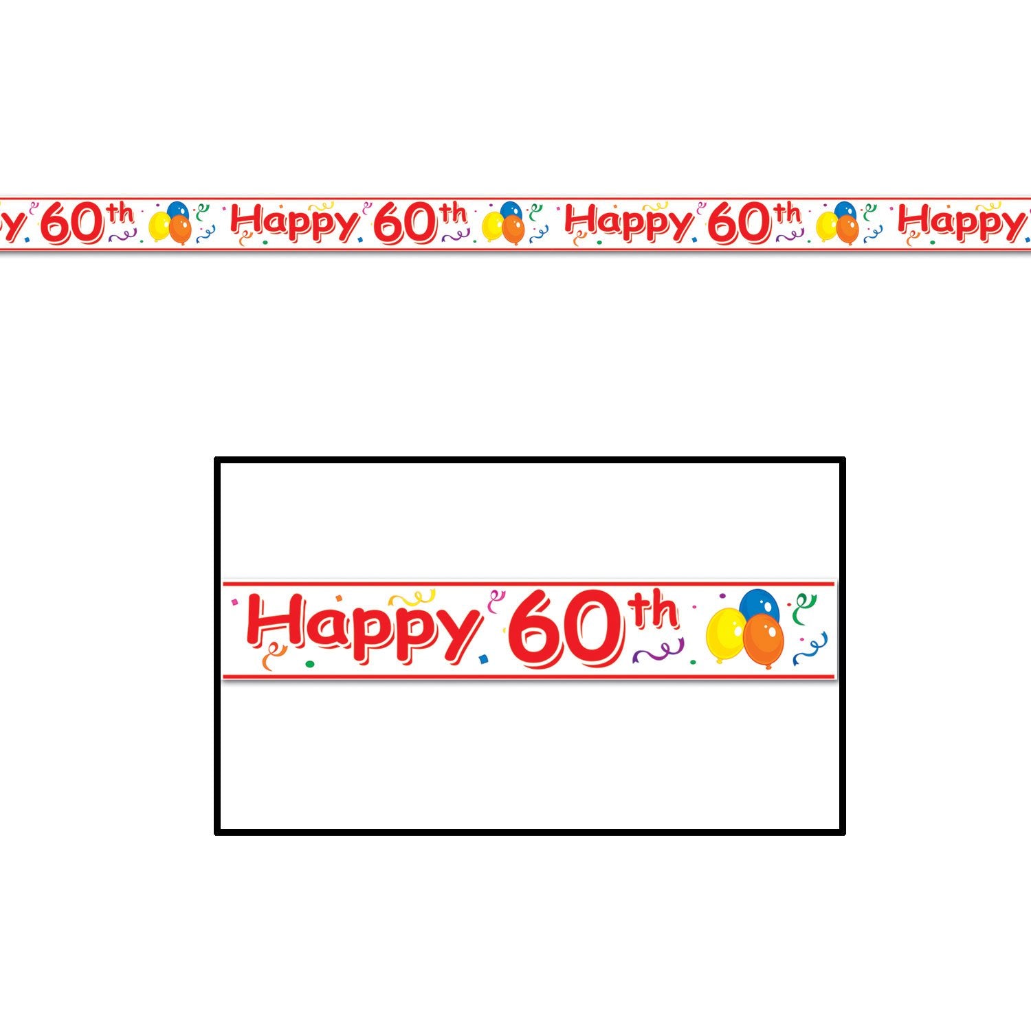 Happy  60th  Birthday Party Tape