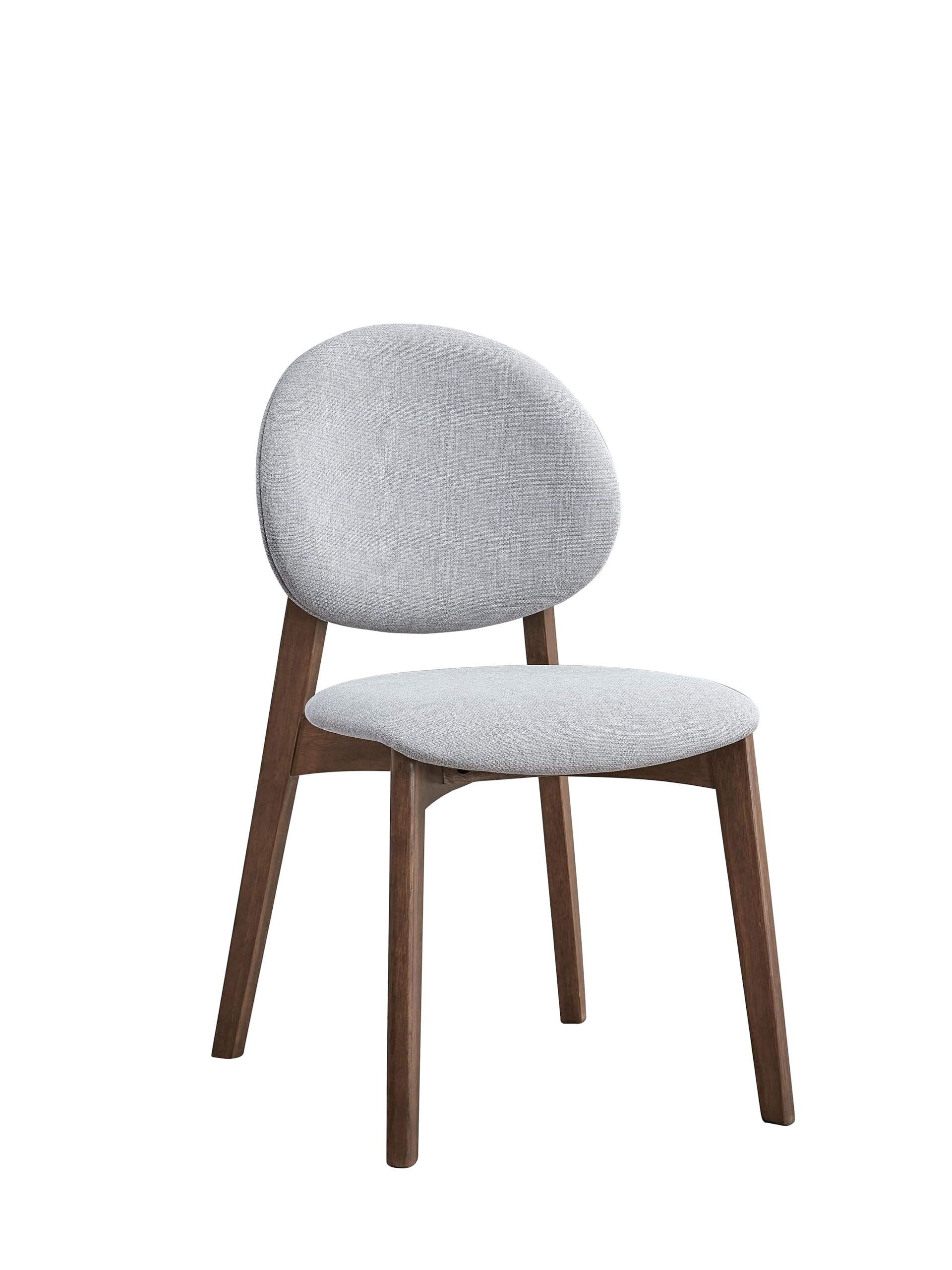 ACME Gilsea Side Chair (Set-2), Fabric, Brown PU & Brown Finish