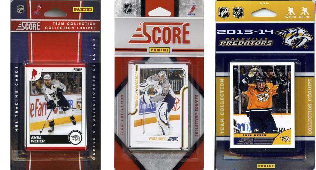 NHL Nashville Predators 3 Different Licensed Trading Card Team Sets