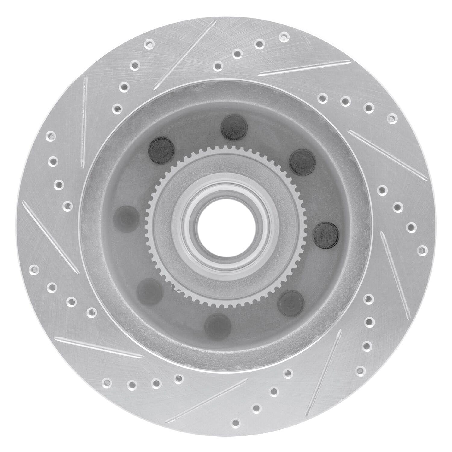 R1 Concepts Brake Rotor Drilled and Slotted Silver EDZ-54190R