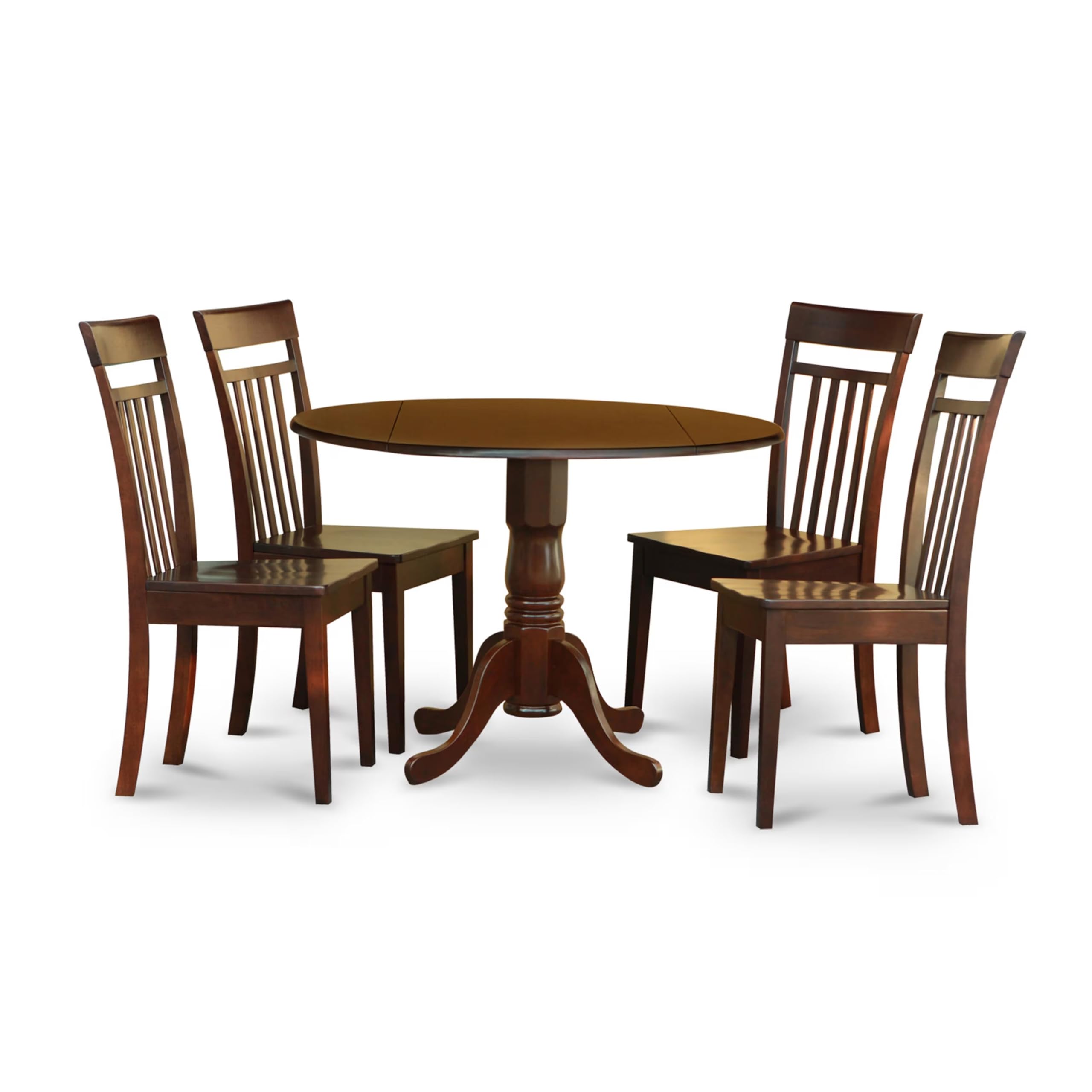 DLCA5-MAH-W 5 Pc Kitchen nook Dining set-small Table and 4 Dining Chairs