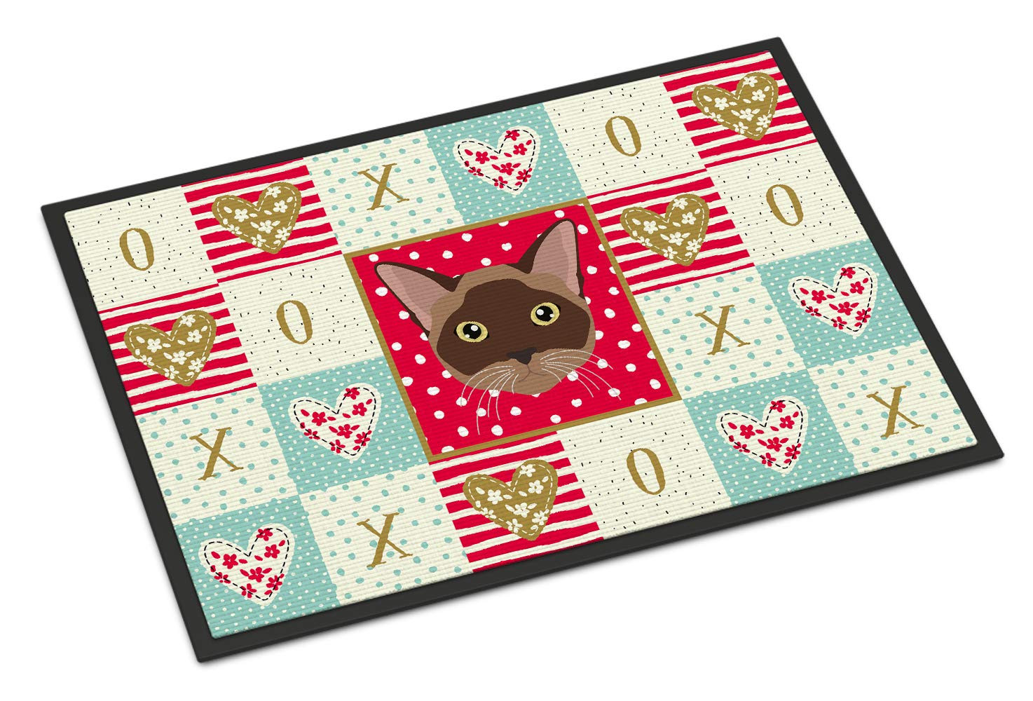 Burmese Cat Love Indoor or Outdoor Mat 18x27 CK5096MAT