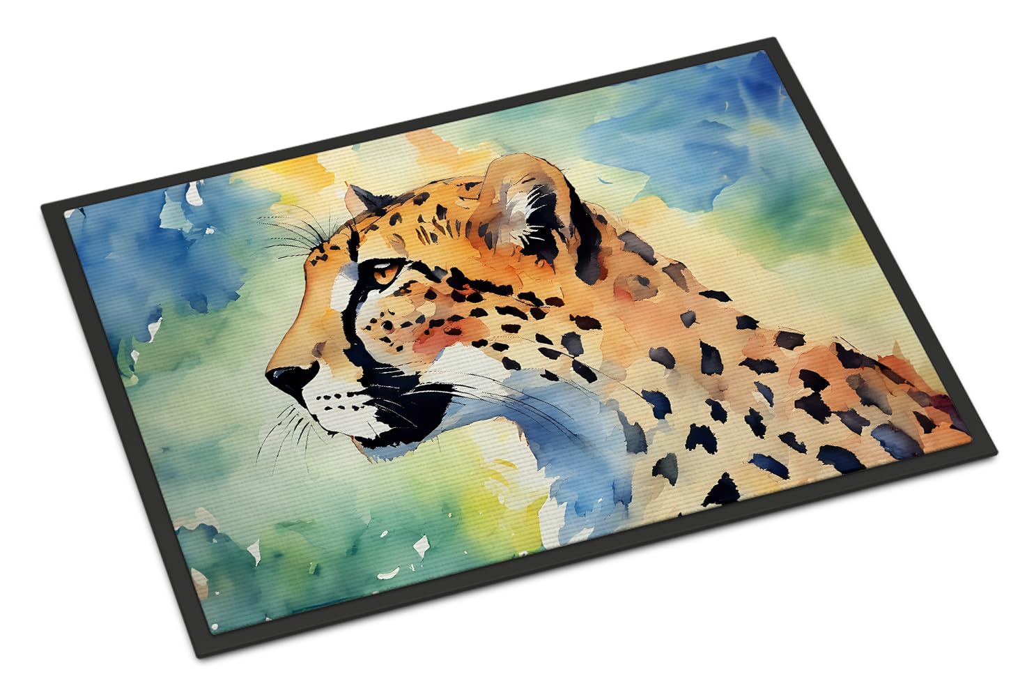 Carolines Treasures DAC2889JMAT Cheetah Doormat Front Door Mat Indoor Outdoor Rugs for Entryway, Non Slip Washable Low Pile, 24H X 36W