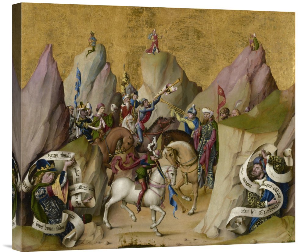 The Meeting of the Three Kings, with David and Isaiah (recto); The Assumption of the Virgin (verso)-Canvas Art-22x19.36”