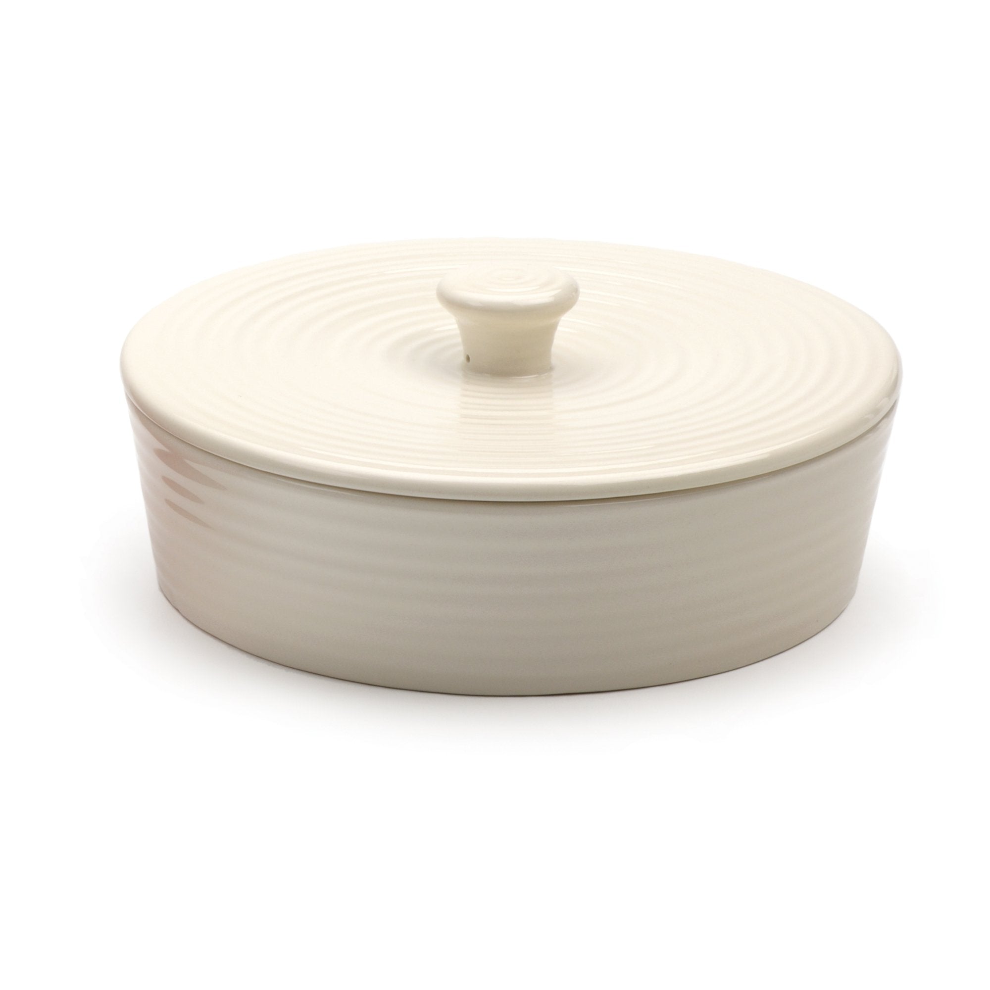 Rsvp International Stoneware Tortilla Warmer & Server With Lid, Dishwasher, Microwave And Oven Safe, 8.5 Dia X 3.5, White