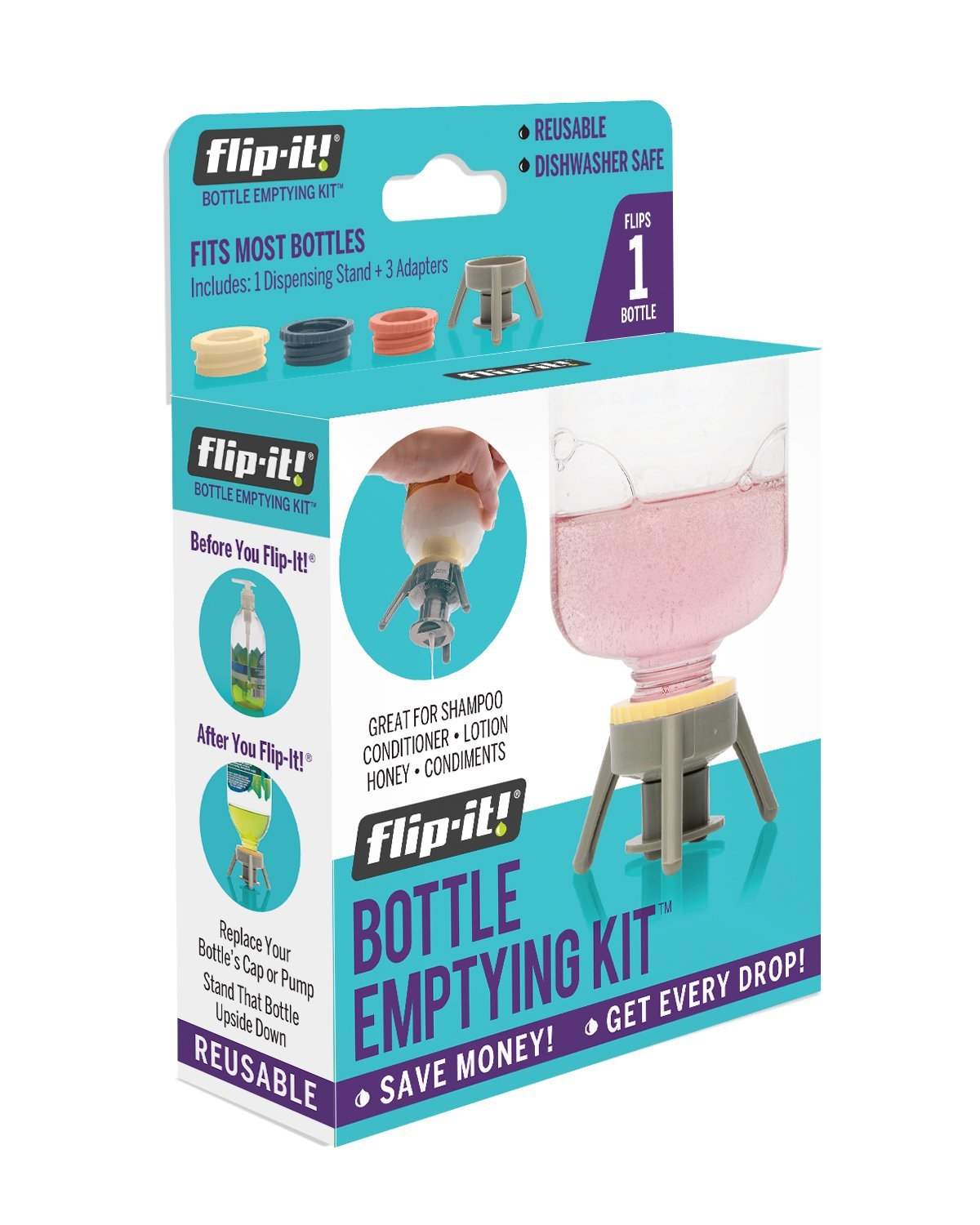 Flip-It! Bottle Emptying Kit, Single Pack-Bath And Beauty, 1-Pack, No Color