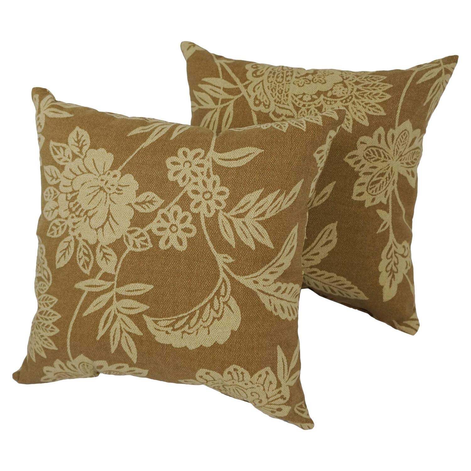 Casafoyer Blaziing Needles 17-inch Outdoor Spun Polyester Throw Pillows (Set of 2) - Fairmont Natural | (2 Units)
