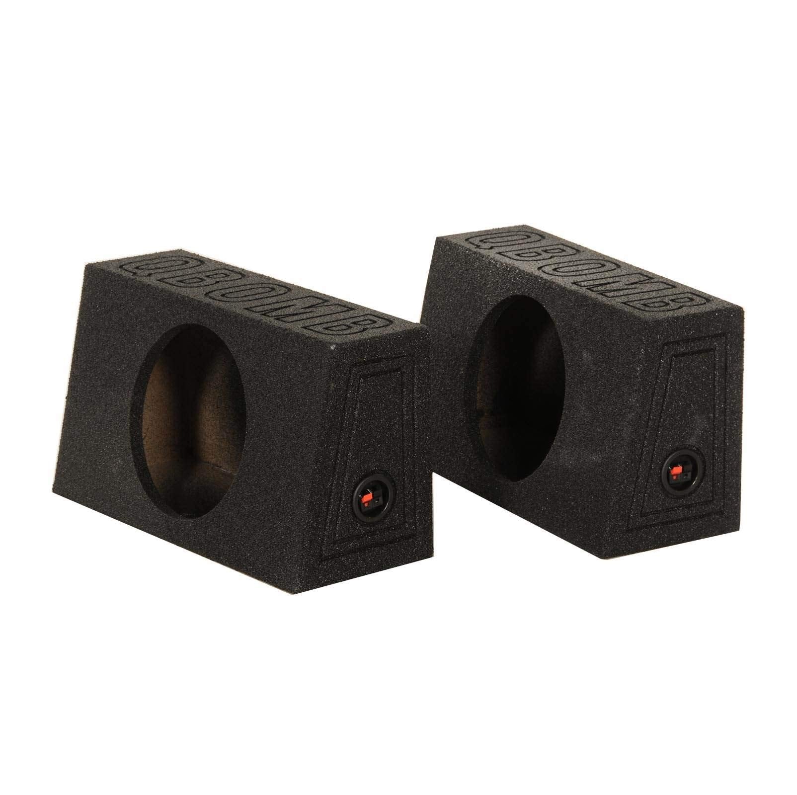 Qpower QBOMB Single 12 Empty Woofer Box Mounts behind seat