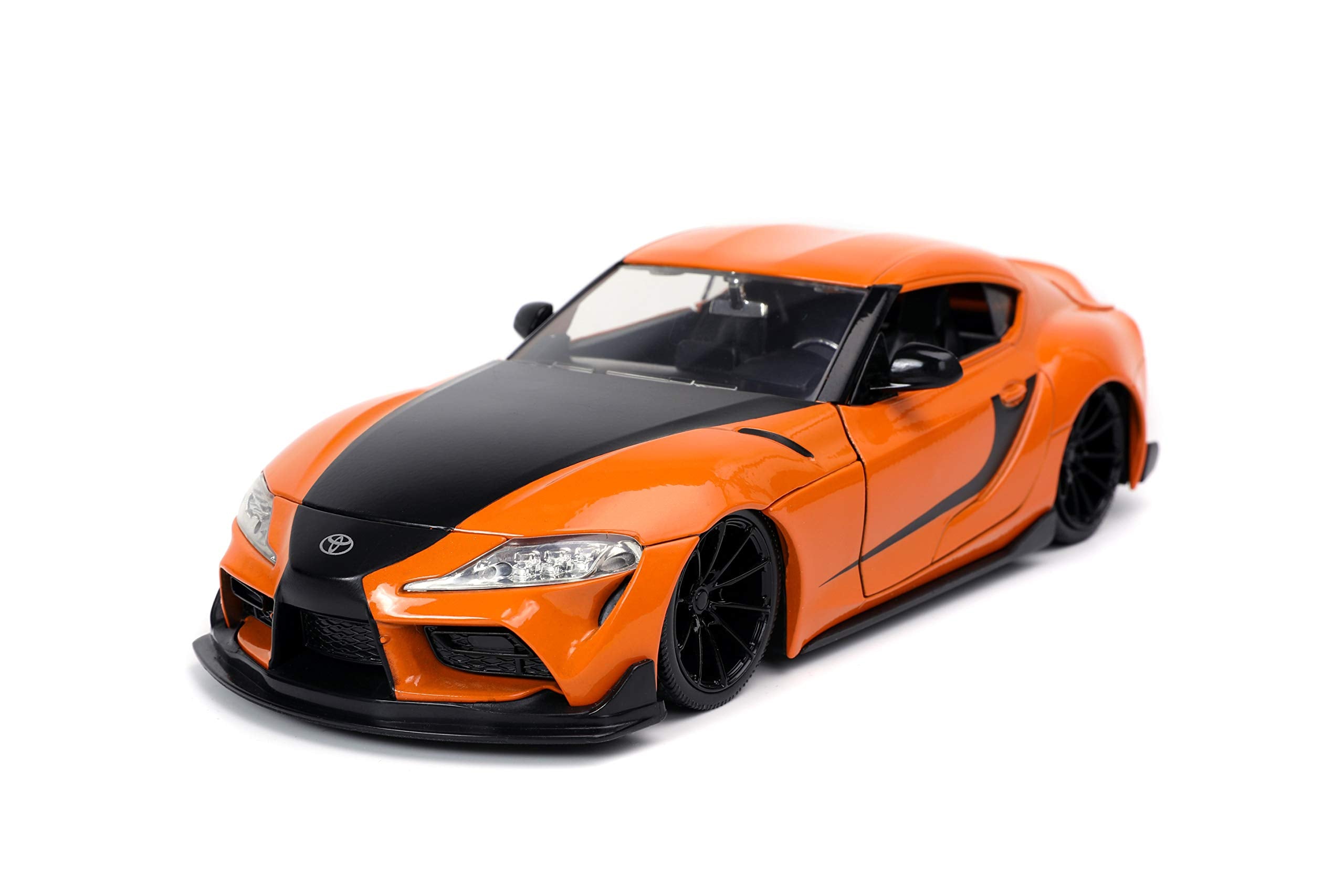 Toyota Supra Orange with Black Stripes Fast & Furious 9 F9??(2021) Movie 1/24 Diecast Model Car by Jada