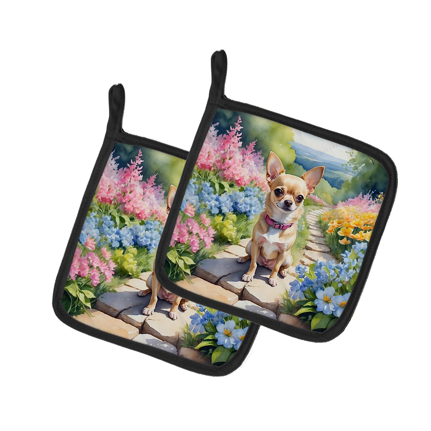 Chihuahua Spring Path Pair of Pot Holders