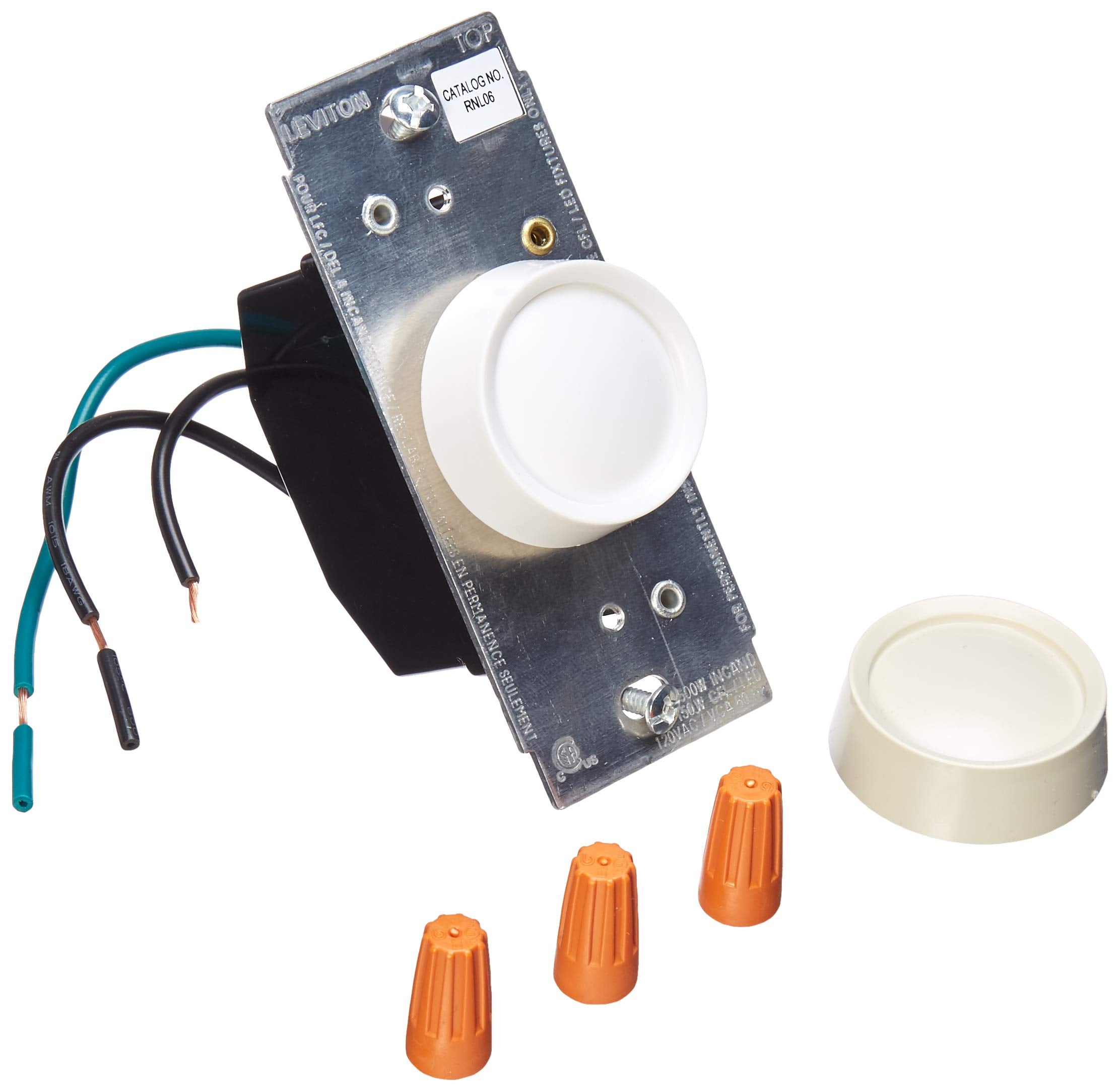 Leviton R00-Rnl06-0Tw Dimmer, No Size, White/Light Almond