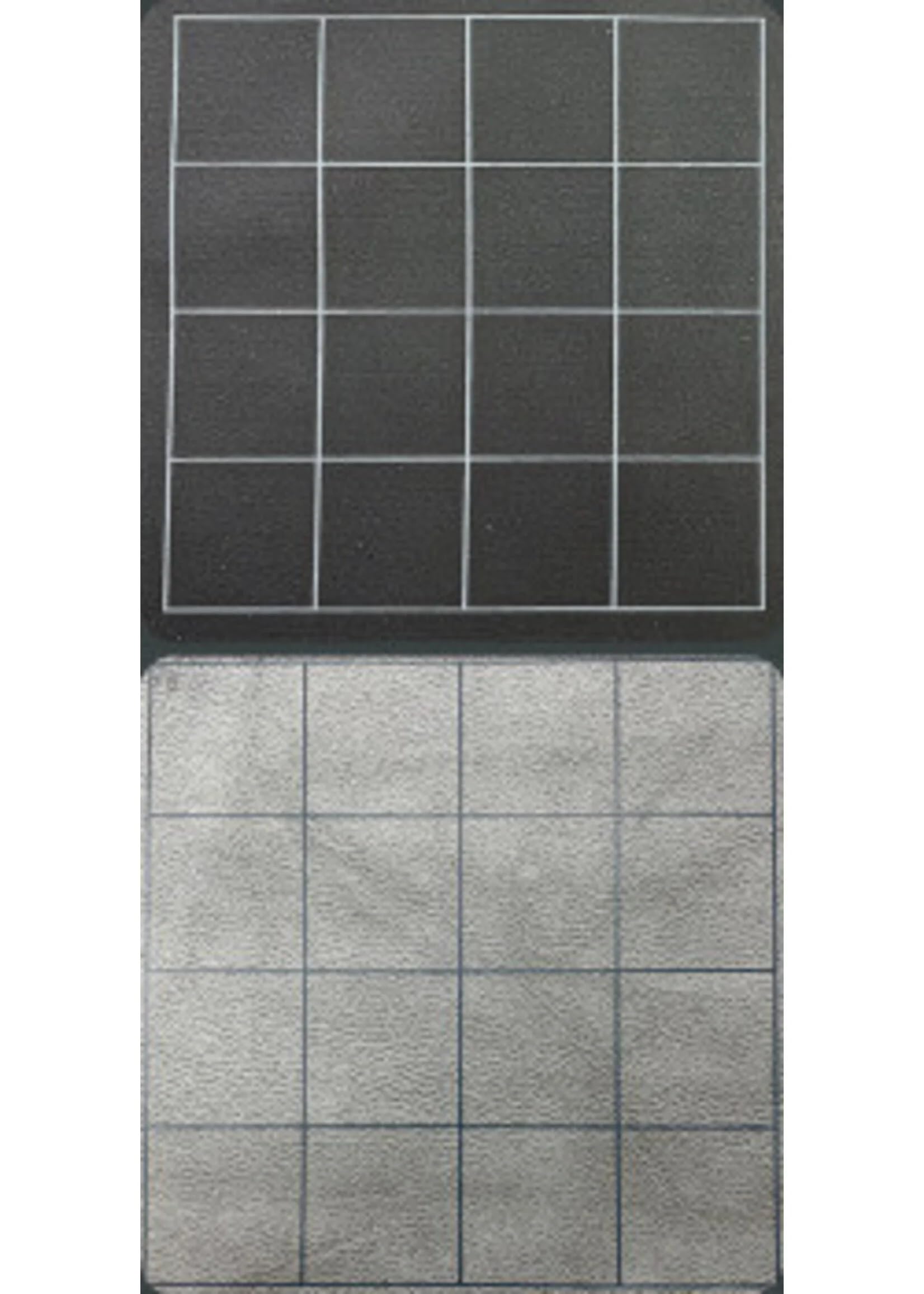 Chessex Play Mat - Mat: 1 Sq 2 Sided Black/Grey Megamat (Two Color Mat) - Smooth & Tough - Compatible with Tabletop RPGs - Accessories for Game Night