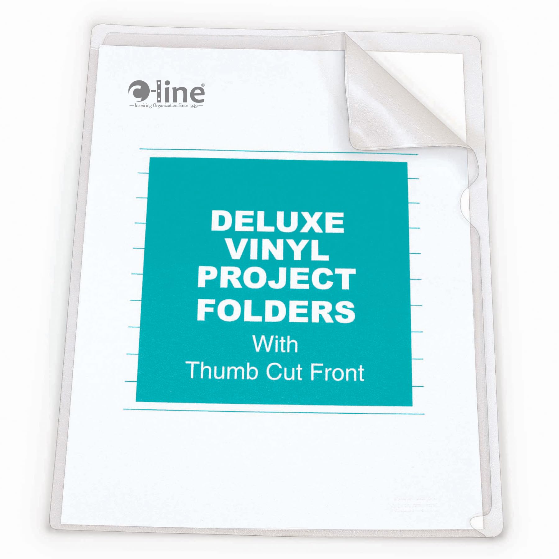 Deluxe Non-Glare Vinyl Project Folders, letter size, 11 x 8 1/2, 50/BX, 62138