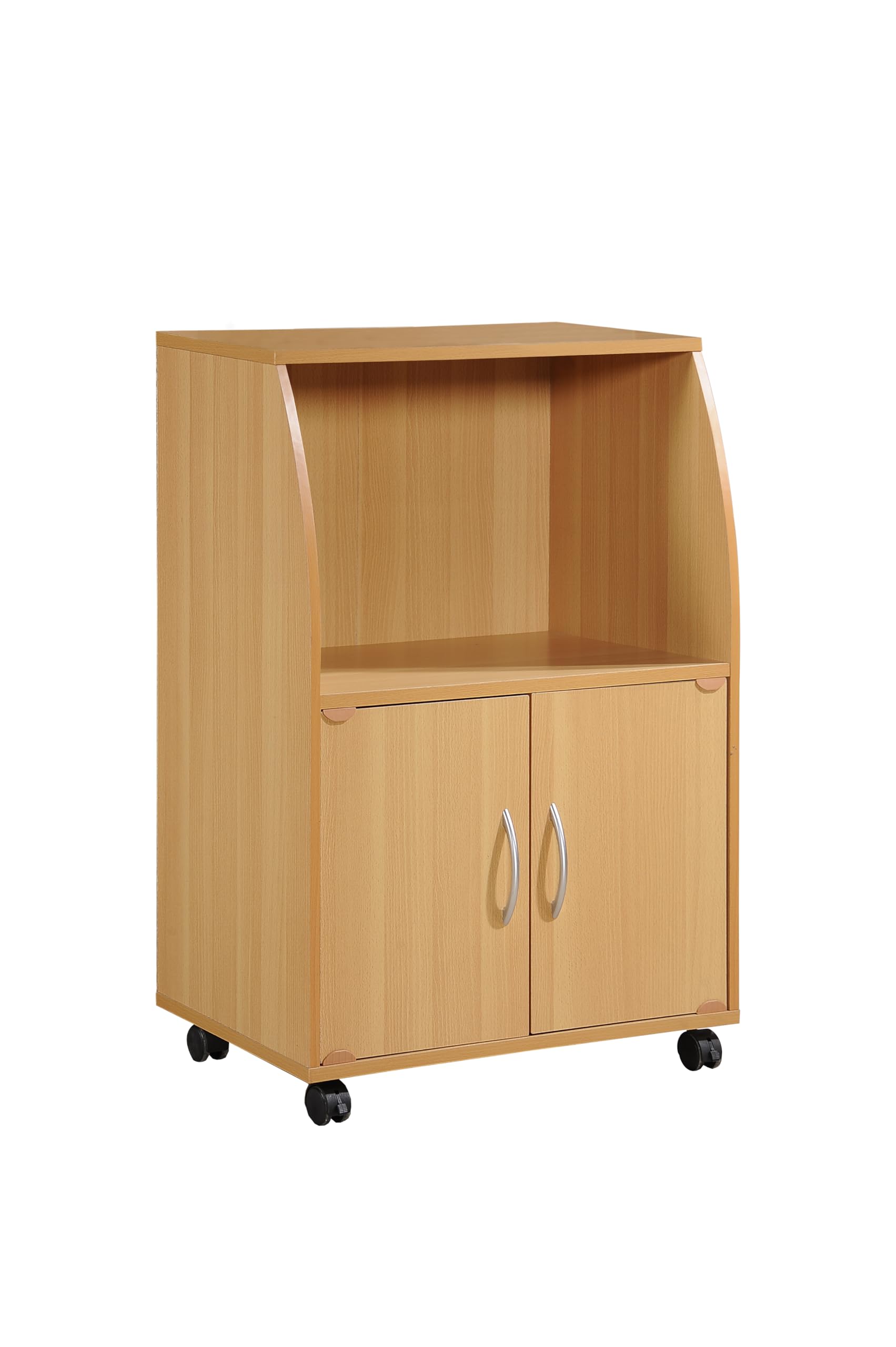 Hodedah Kitchen Cart in Beech