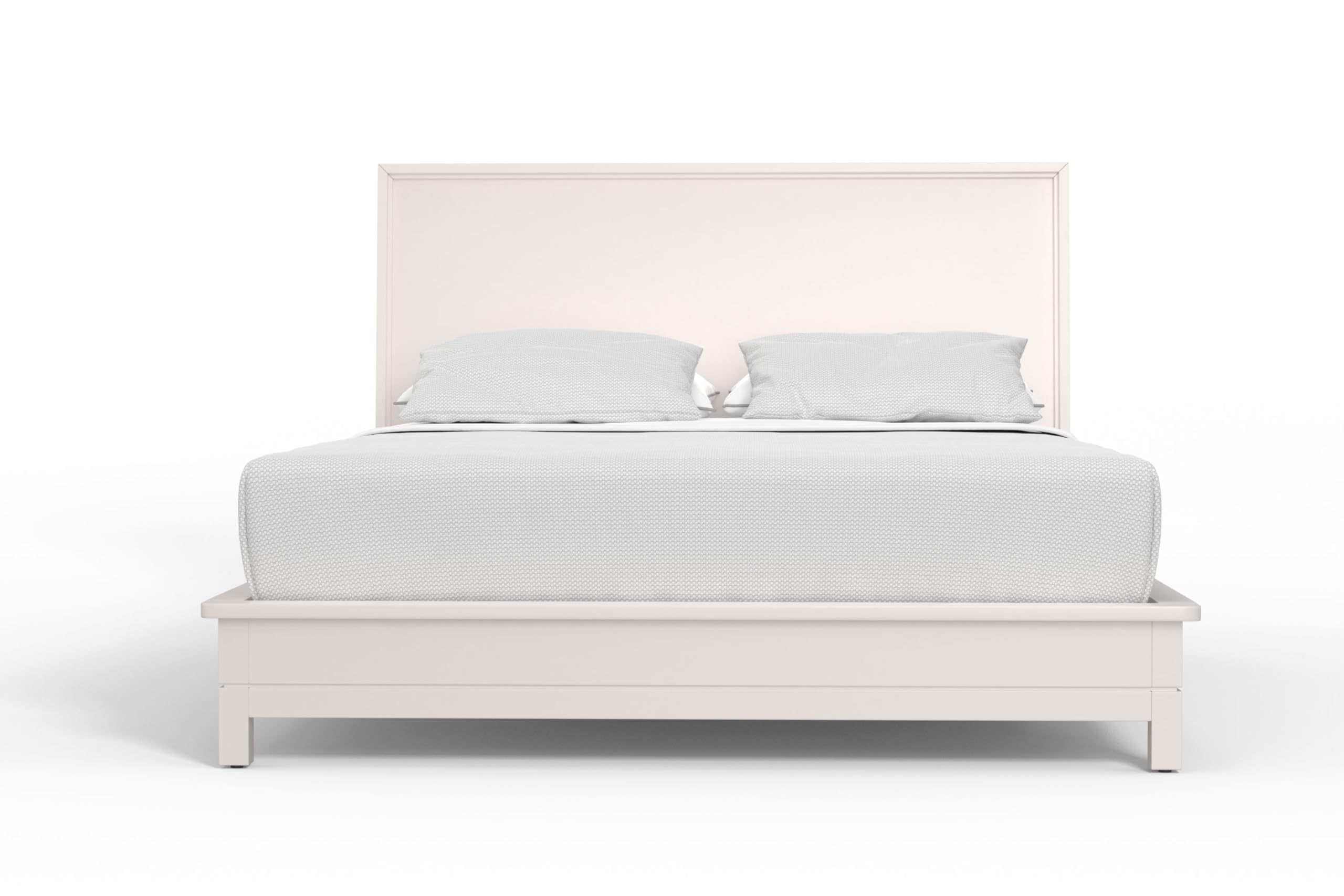 Nova Standard King Platform Bed, Chalk White