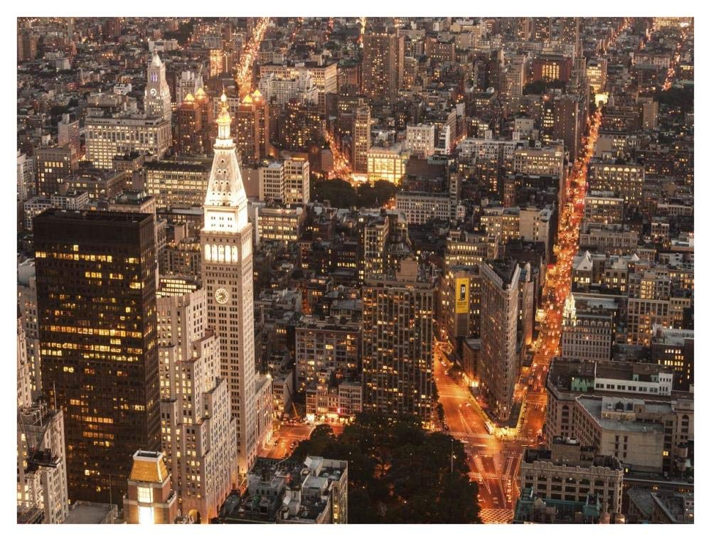 Aerial view of Manhattan with Flatiron Building, NYC-Paper Art-42x32”