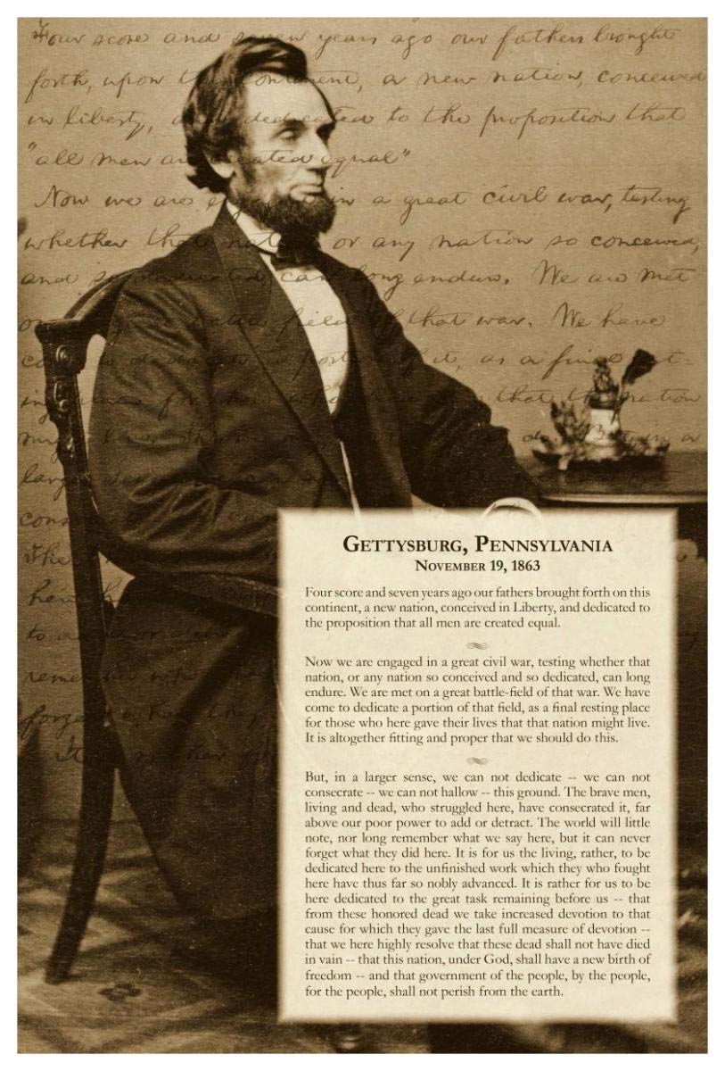 Abraham Lincoln - Gettysburg Address -Paper Art-42x62”