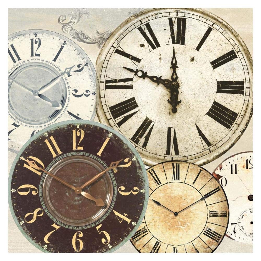 Timepieces II-Paper Art-32x32”