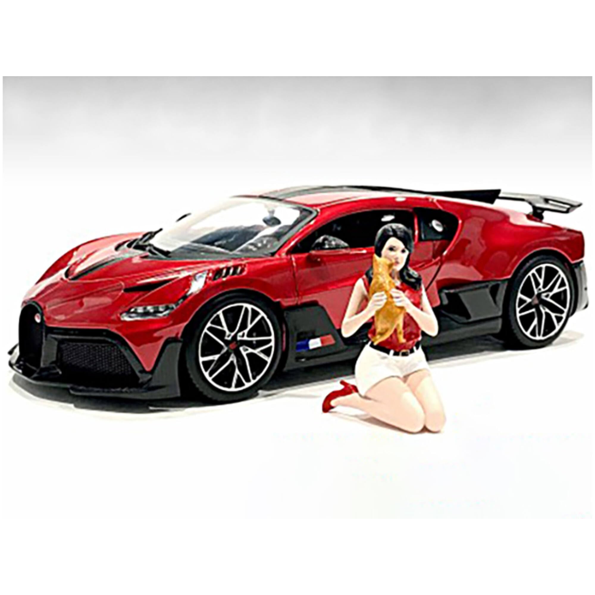 Girls Night Out Gigi with Cat Figurine for 1/24 Scale Models by American Diorama