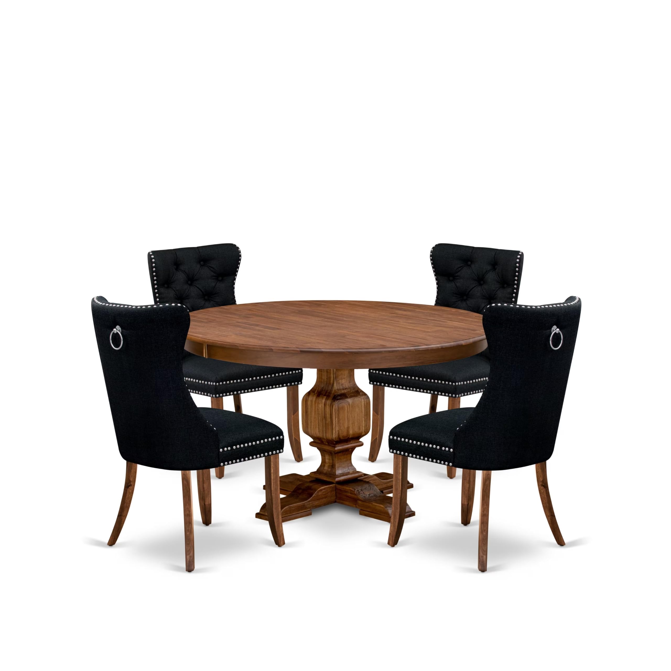 5-Piece Modern Dining Set In Black Color