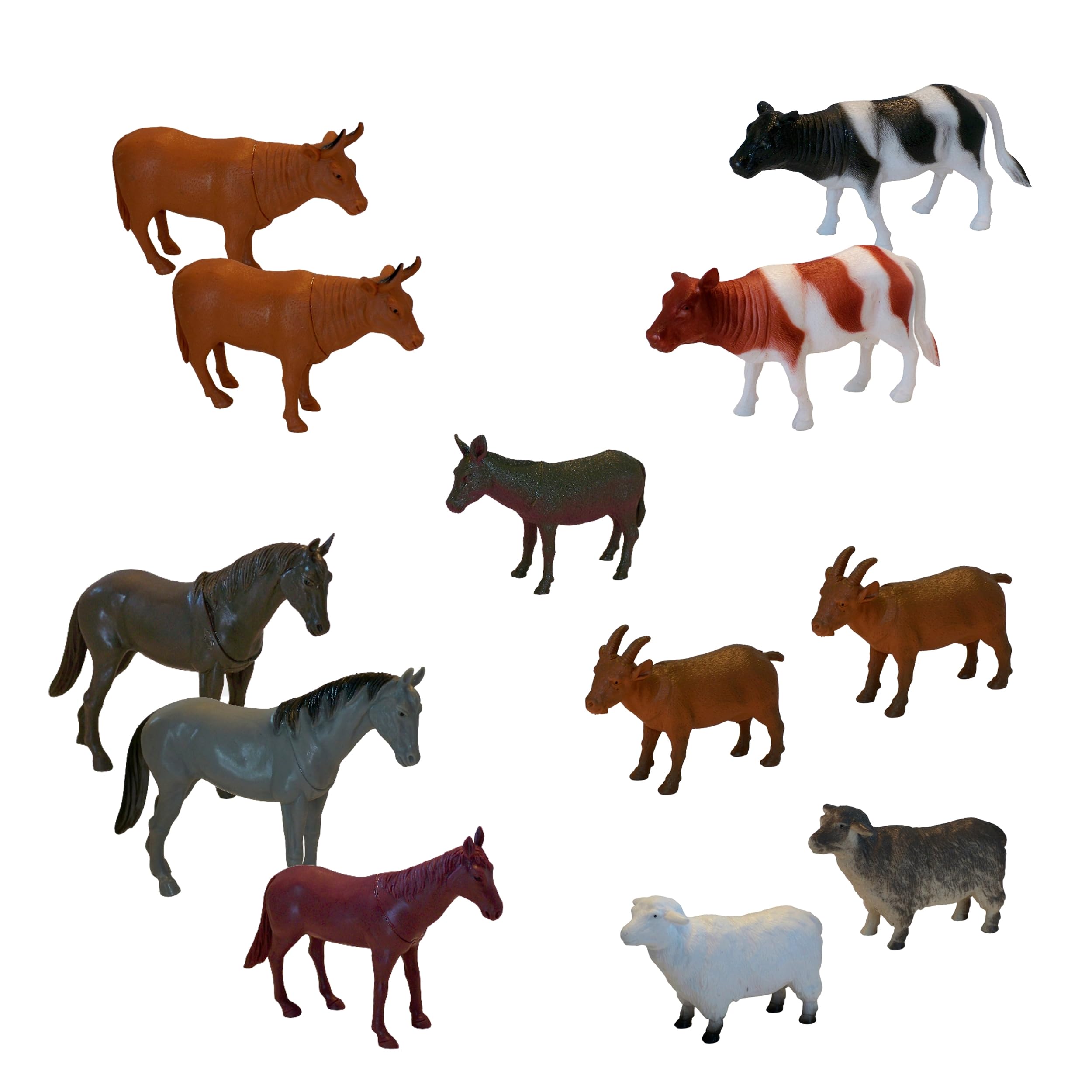 Farm Animals Playset, Set of 12
