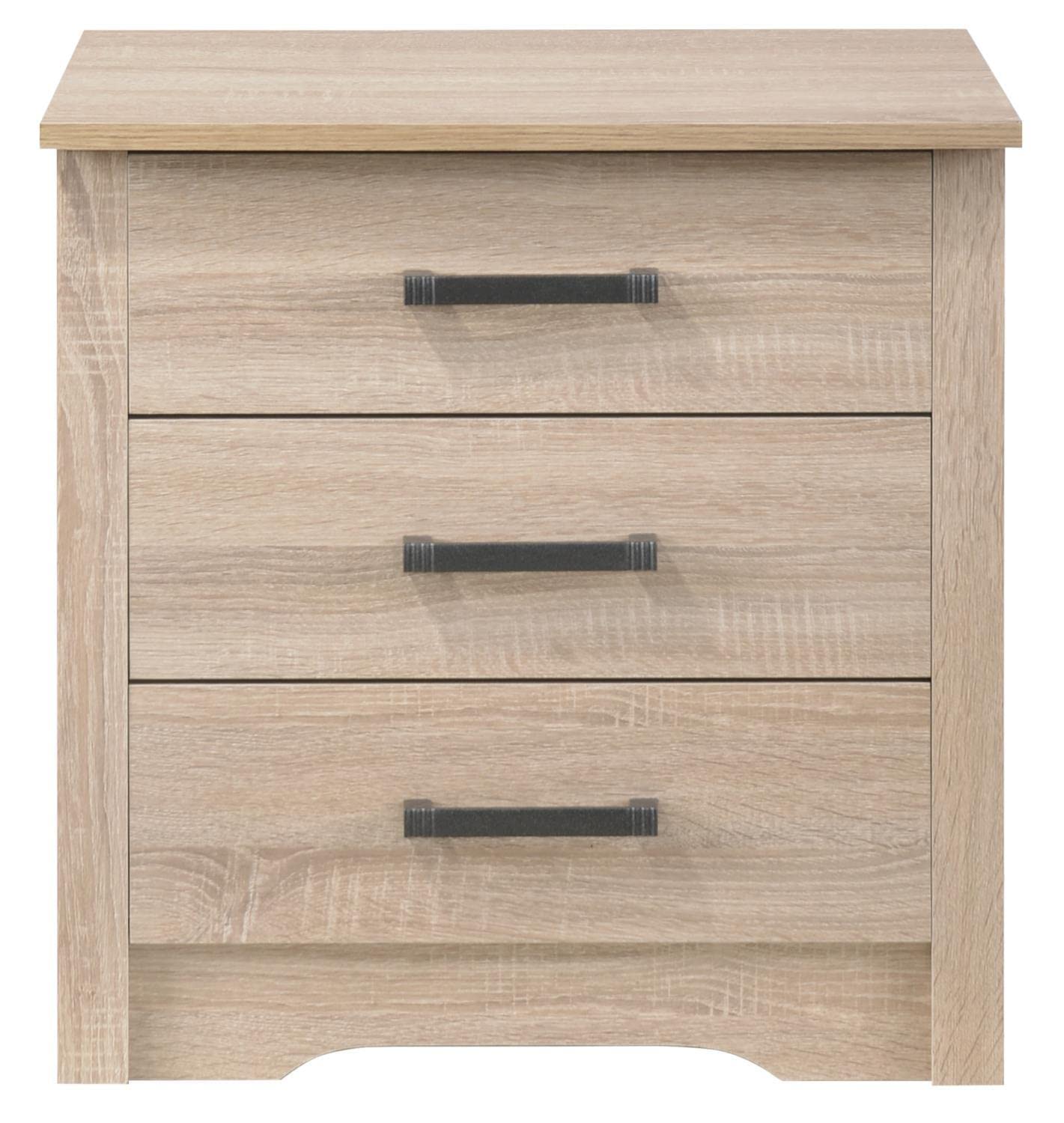Hudson 3-Drawer Sandalwood Nightstand (23 in. H x 18 in. W x 22 in. D)