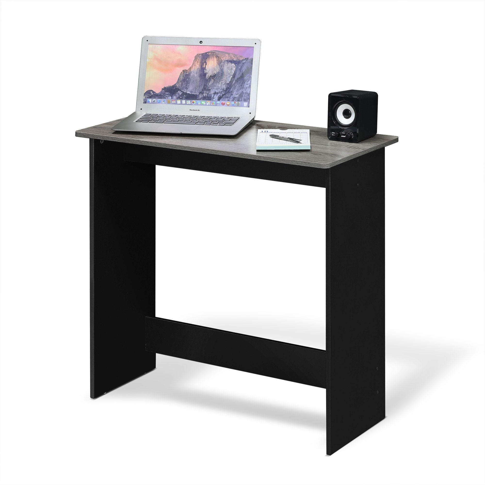 Furinno Simplistic Study Table, French Oak Grey/Black, 14035GYW