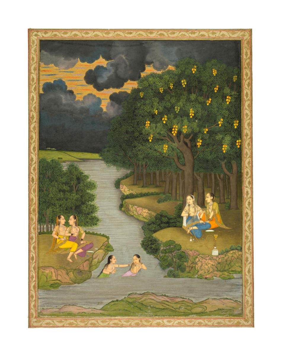 Women enjoying the river at the forests edge, c. 1765 -Paper Art-18.667x24”
