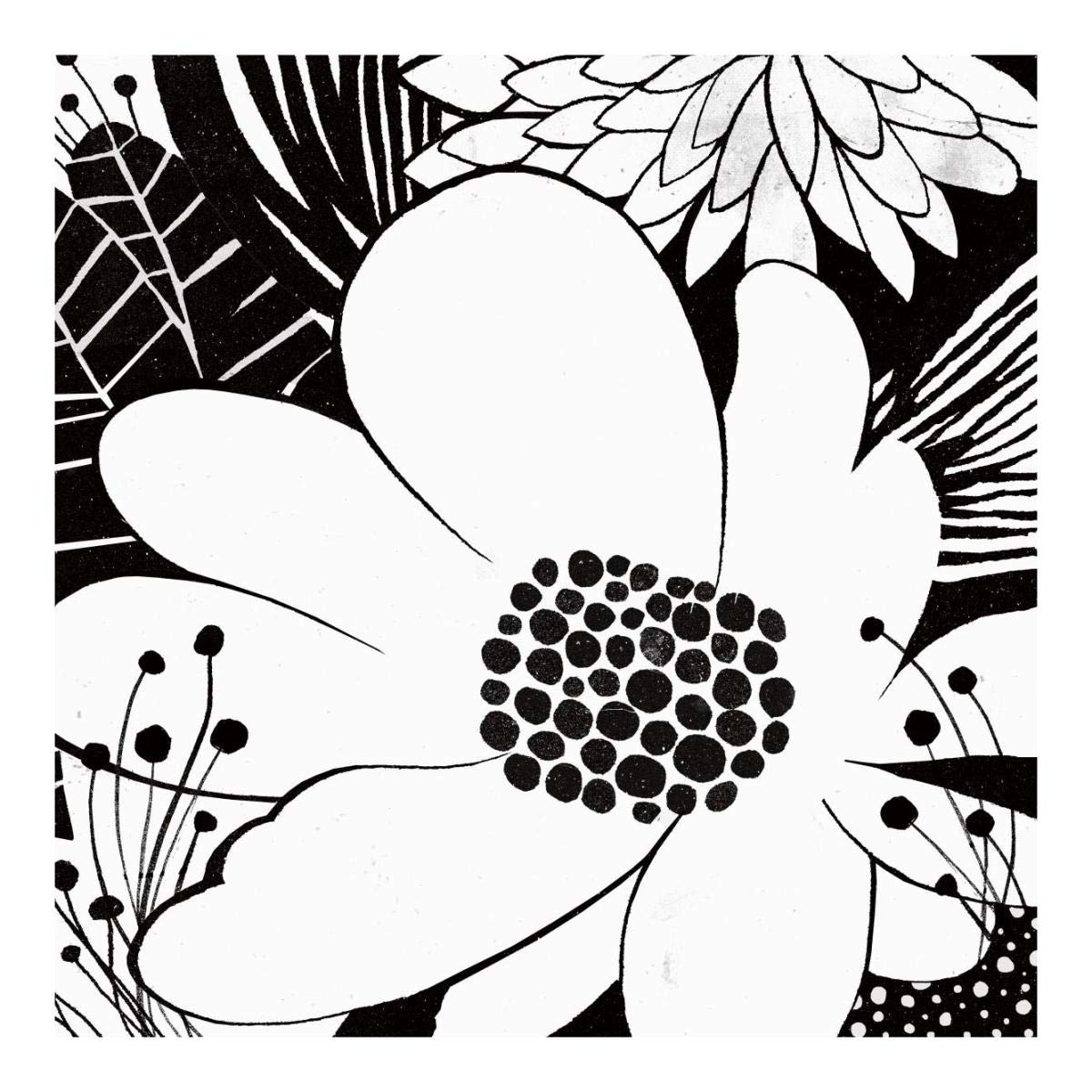Feeling Groovy II Black and White -Paper Art-20x20”